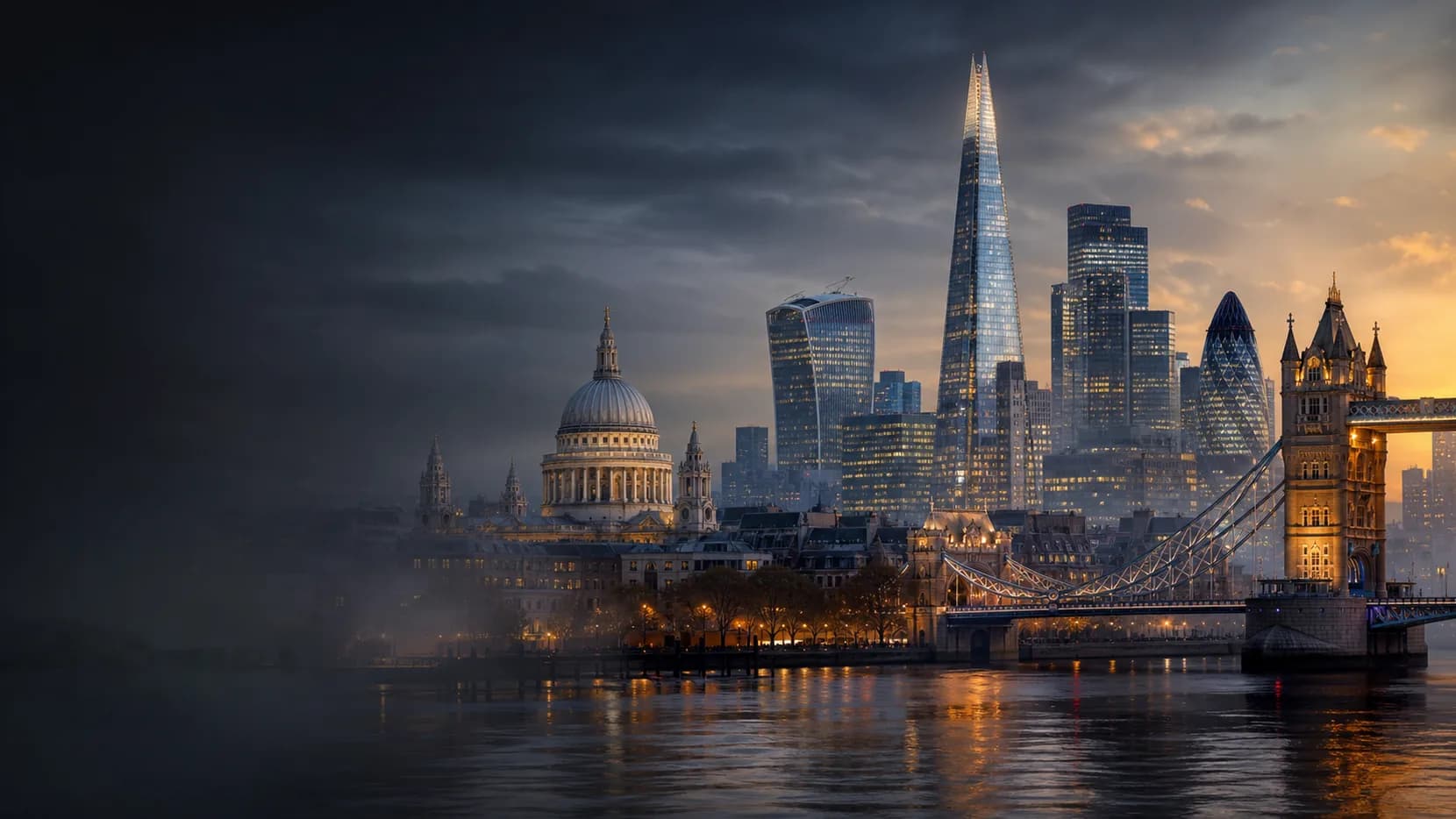 London skyline wall art from historic Thames views to modern towers.