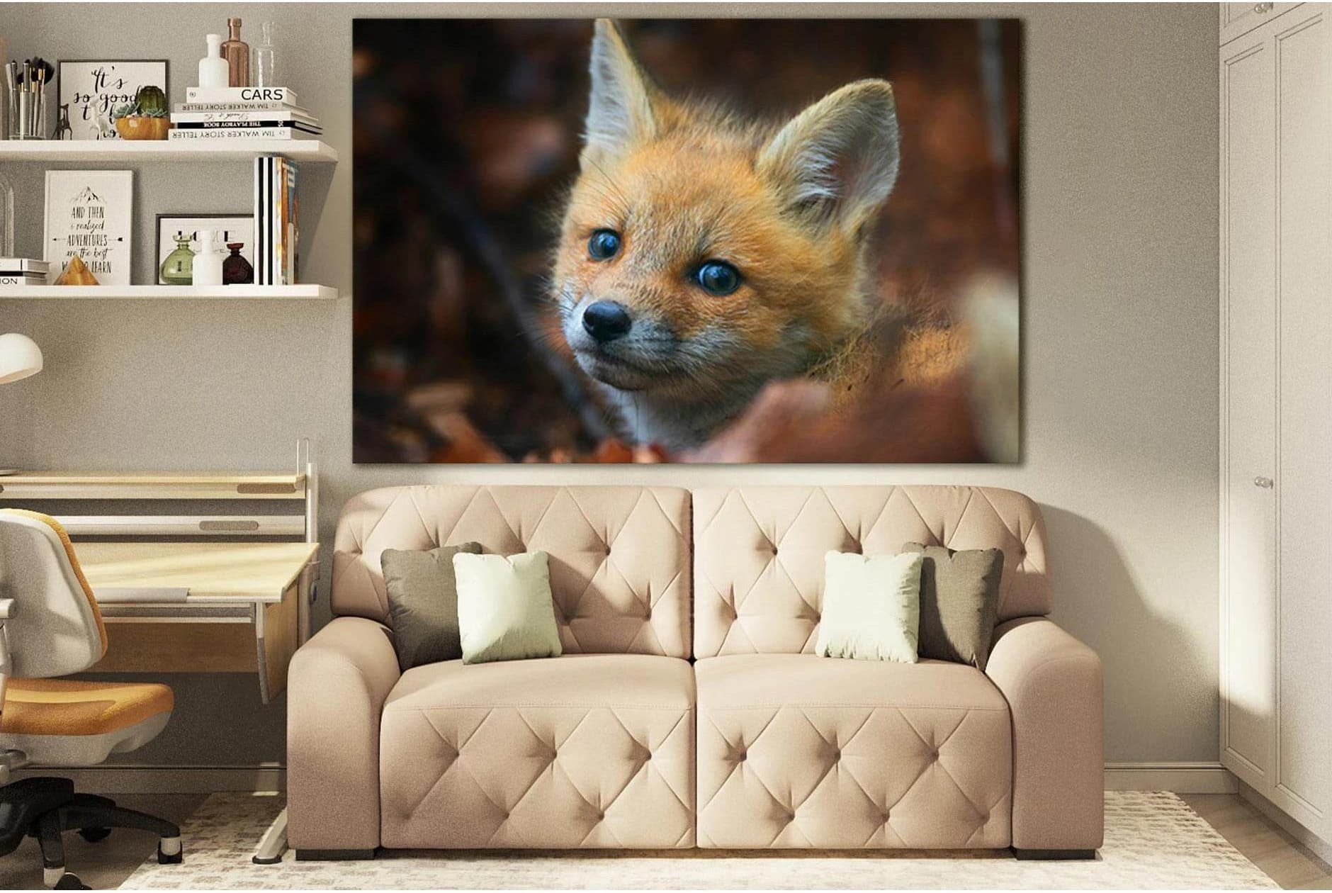 Little Fox Portrait №SL1527 Ready to Hang Canvas PrintCanvas art arrives ready to hang, with hanging accessories included and no additional framing required. Every canvas print is hand-crafted, made on-demand at our workshop and expertly stretched around