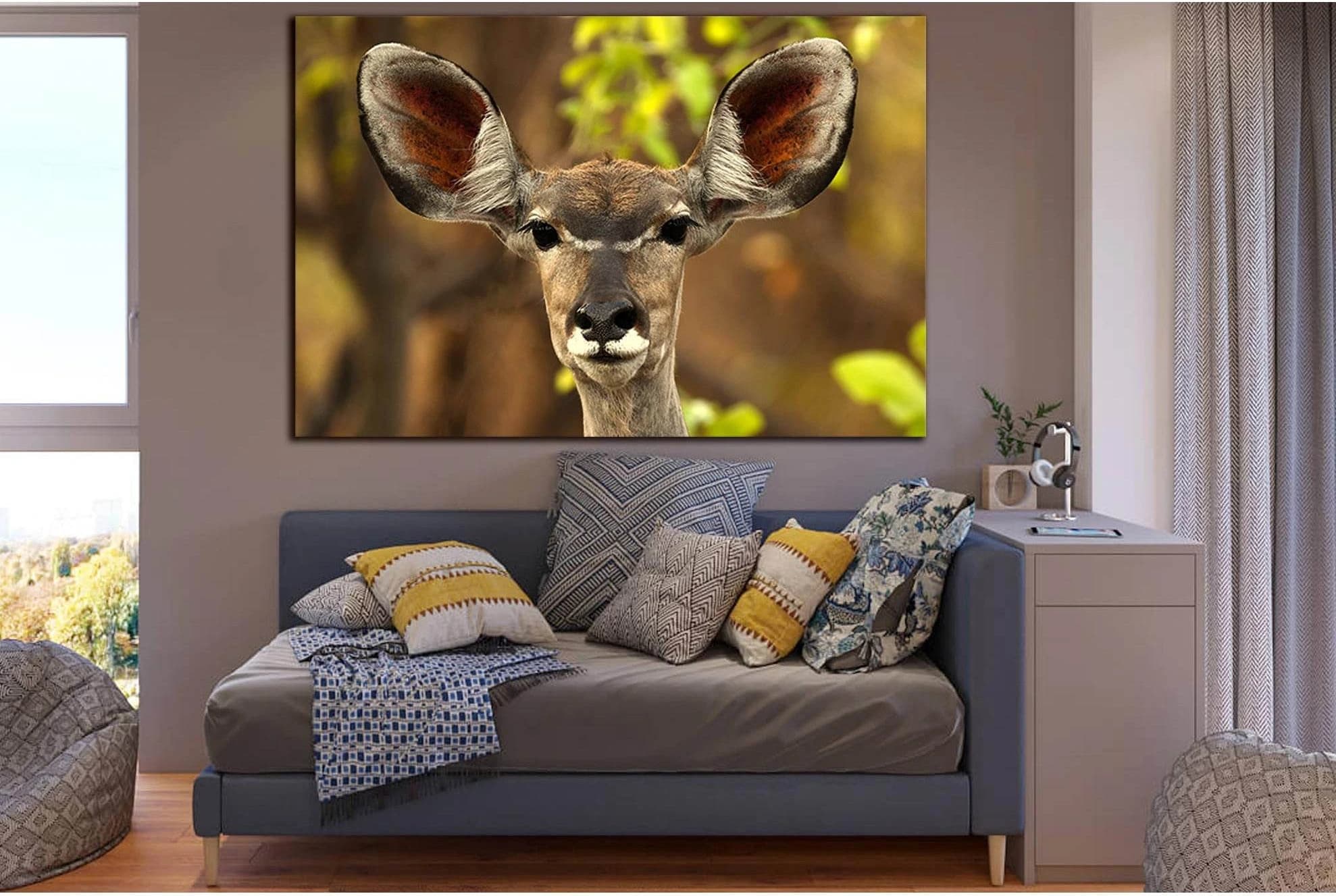 Portrait Africa Antelope №SL1542 Ready to Hang Canvas PrintCanvas art arrives ready to hang, with hanging accessories included and no additional framing required. Every canvas print is hand-crafted, made on-demand at our workshop and expertly stretched ar