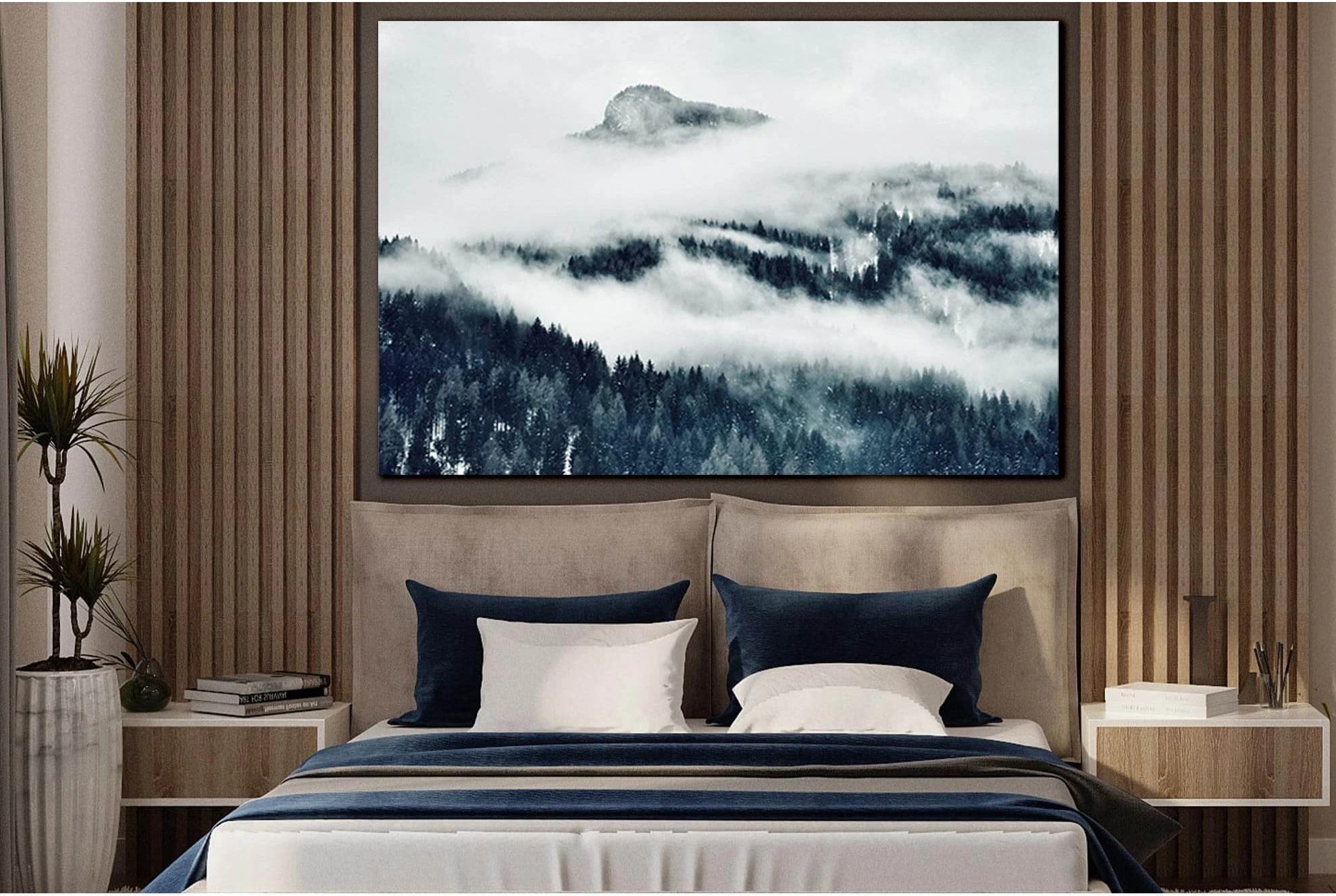 Mountains Covered With Clouds №SL1573 Ready to Hang Canvas PrintCanvas art arrives ready to hang, with hanging accessories included and no additional framing required. Every canvas print is hand-crafted, made on-demand at our workshop and expertly stretch