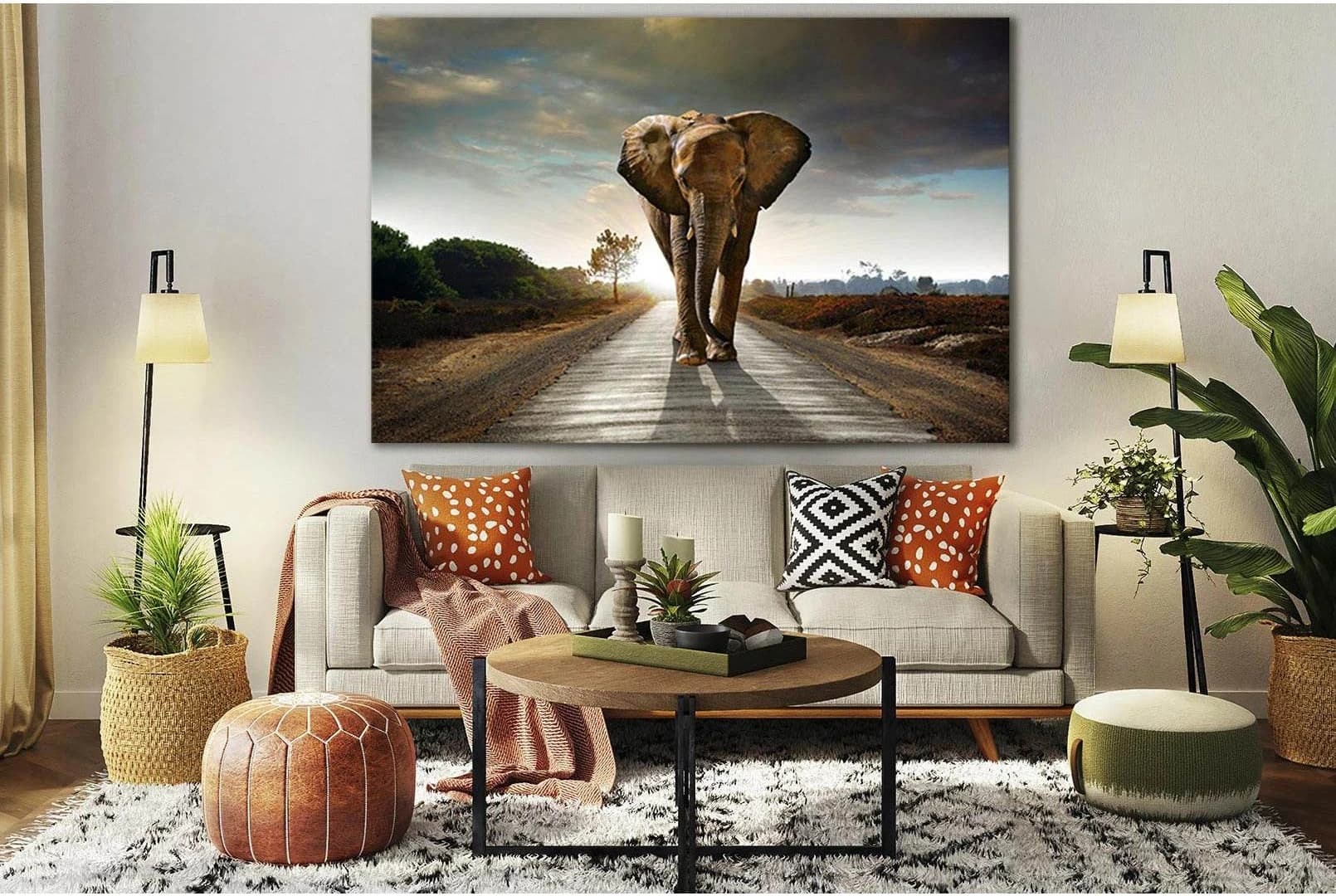 Elephant On The Road №SL1555 Ready to Hang Canvas PrintCanvas art arrives ready to hang, with hanging accessories included and no additional framing required. Every canvas print is hand-crafted, made on-demand at our workshop and expertly stretched around