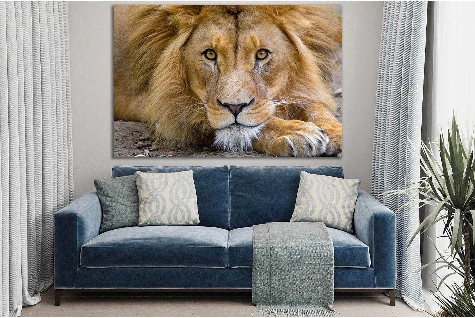 Lion King Of Beasts №SL1529 Ready to Hang Canvas PrintCanvas art arrives ready to hang, with hanging accessories included and no additional framing required. Every canvas print is hand-crafted, made on-demand at our workshop and expertly stretched around