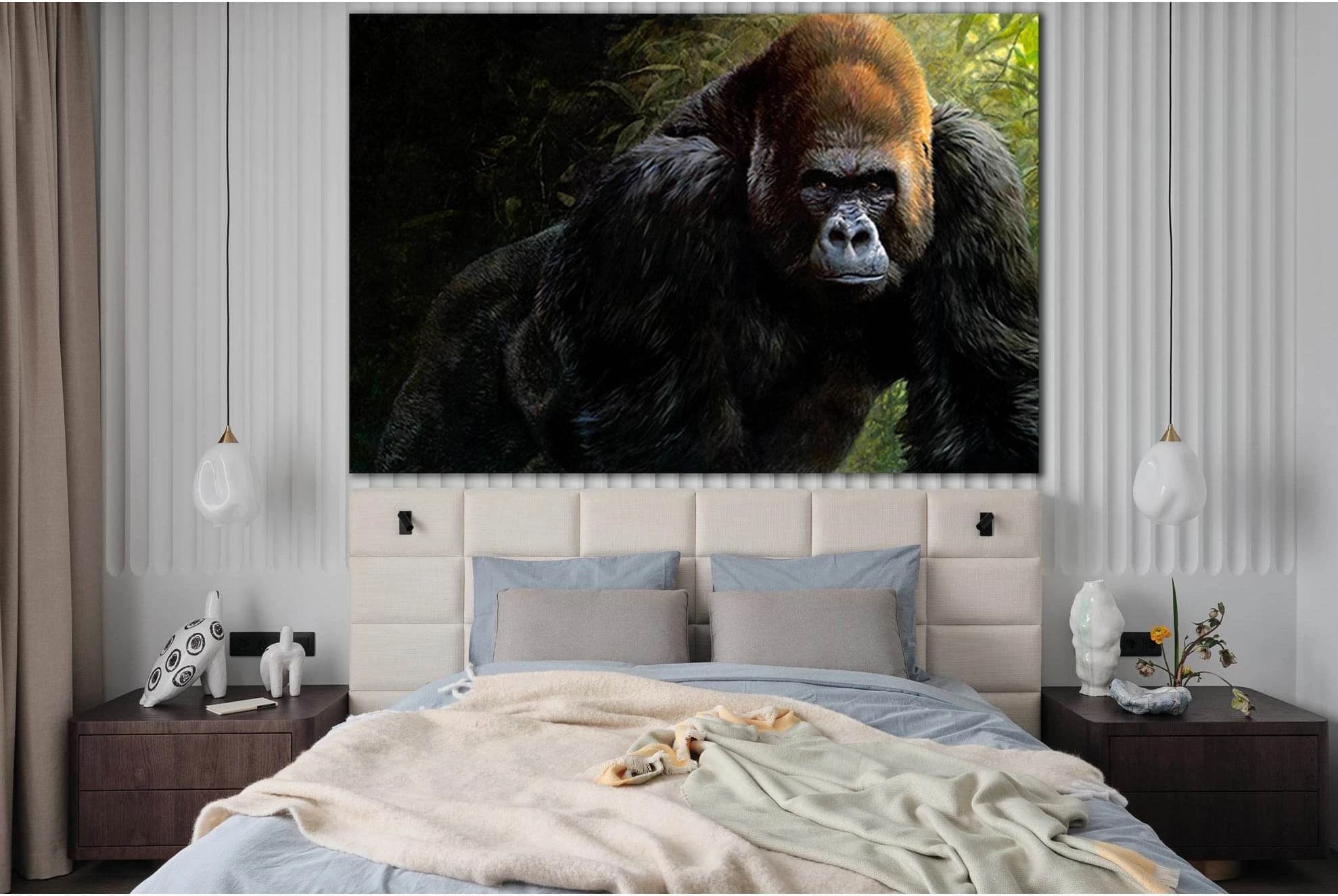 Gorilla Close Up №SL1508 Ready to Hang Canvas PrintCanvas art arrives ready to hang, with hanging accessories included and no additional framing required. Every canvas print is hand-crafted, made on-demand at our workshop and expertly stretched around 100
