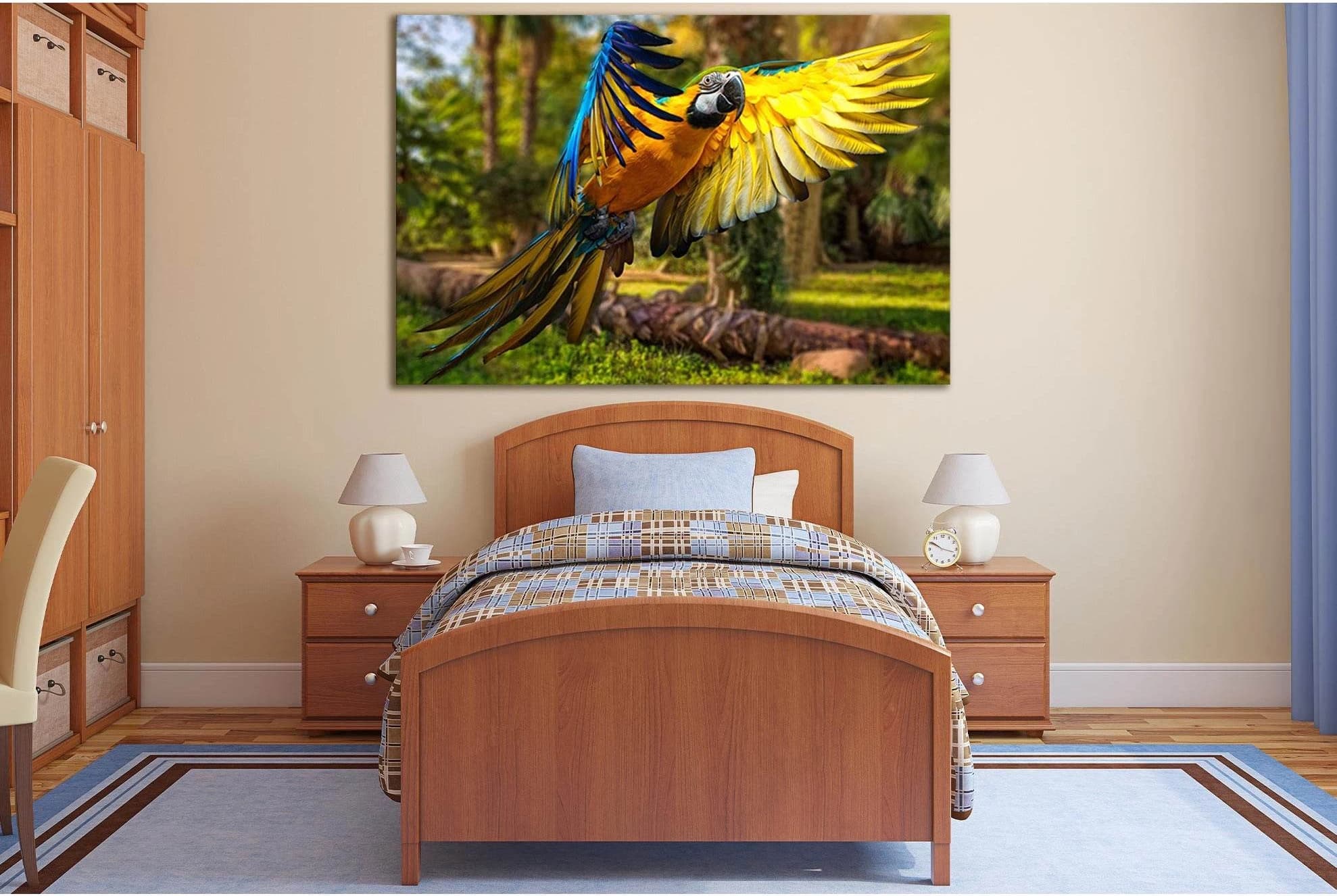 Flying Parrot Macaw Close Up №SL1501 Ready to Hang Canvas PrintCanvas art arrives ready to hang, with hanging accessories included and no additional framing required. Every canvas print is hand-crafted, made on-demand at our workshop and expertly stretche