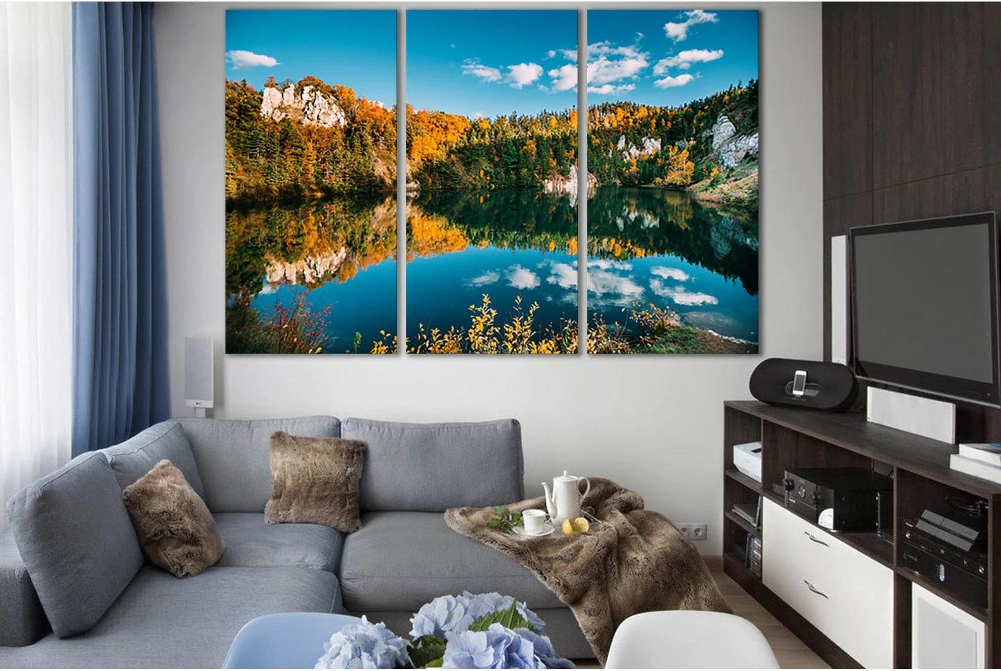 Beautiful Lake In Autumn №SL1497 Ready to Hang Canvas PrintCanvas art arrives ready to hang, with hanging accessories included and no additional framing required. Every canvas print is hand-crafted, made on-demand at our workshop and expertly stretched ar