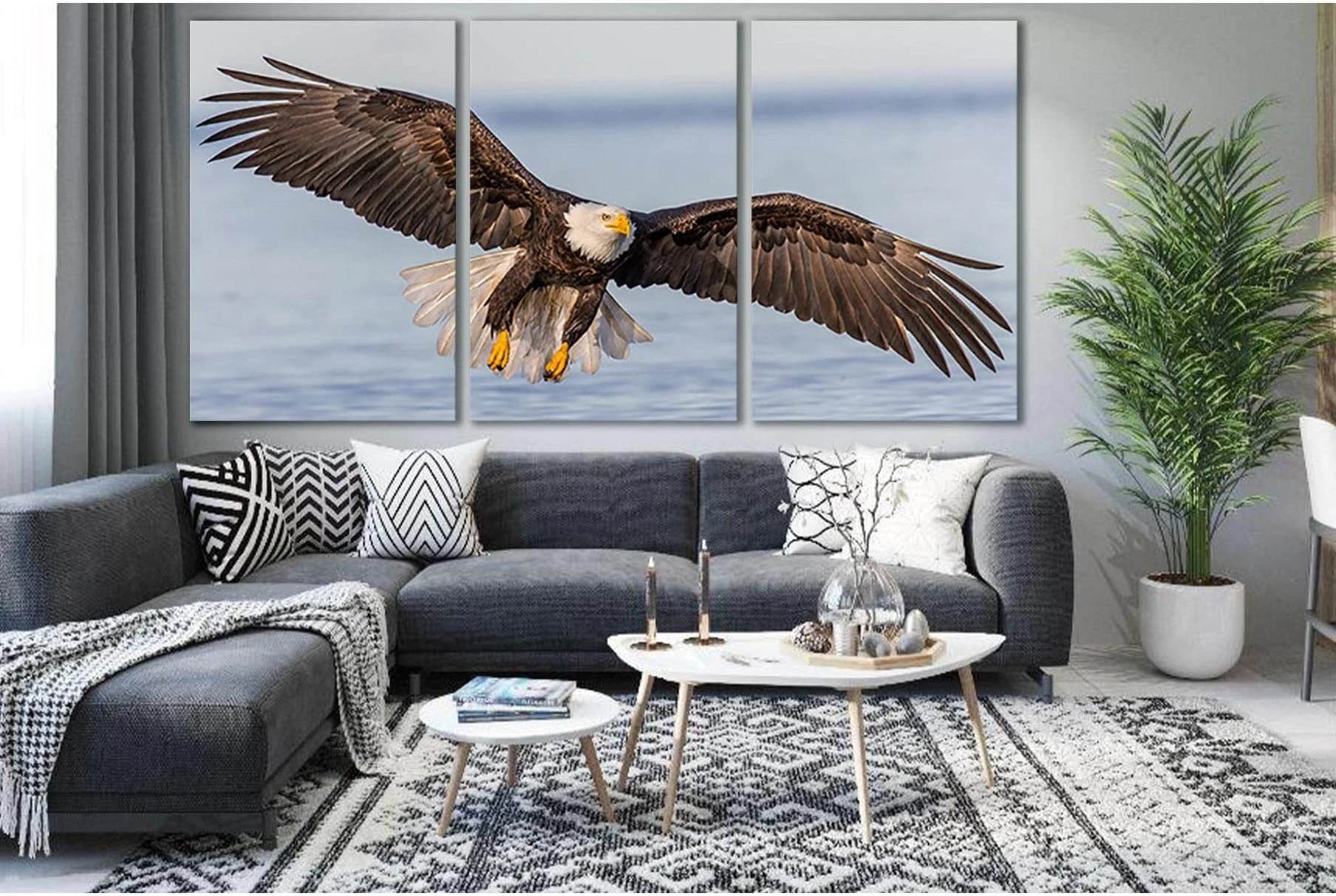 Bald Eagle Flying Over River №SL1549 Ready to Hang Canvas PrintCanvas art arrives ready to hang, with hanging accessories included and no additional framing required. Every canvas print is hand-crafted, made on-demand at our workshop and expertly stretche