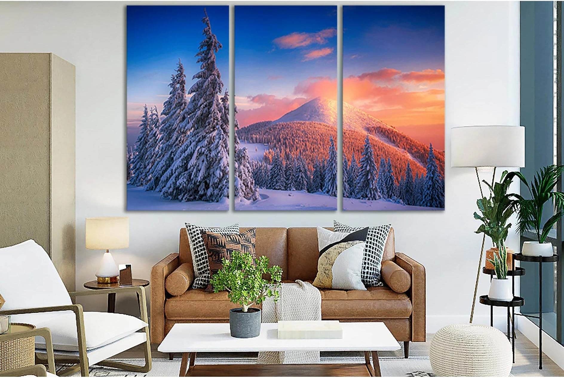 Snowy Pine Trees And Mountains №SL1577 Ready to Hang Canvas PrintCanvas art arrives ready to hang, with hanging accessories included and no additional framing required. Every canvas print is hand-crafted, made on-demand at our workshop and expertly stretc