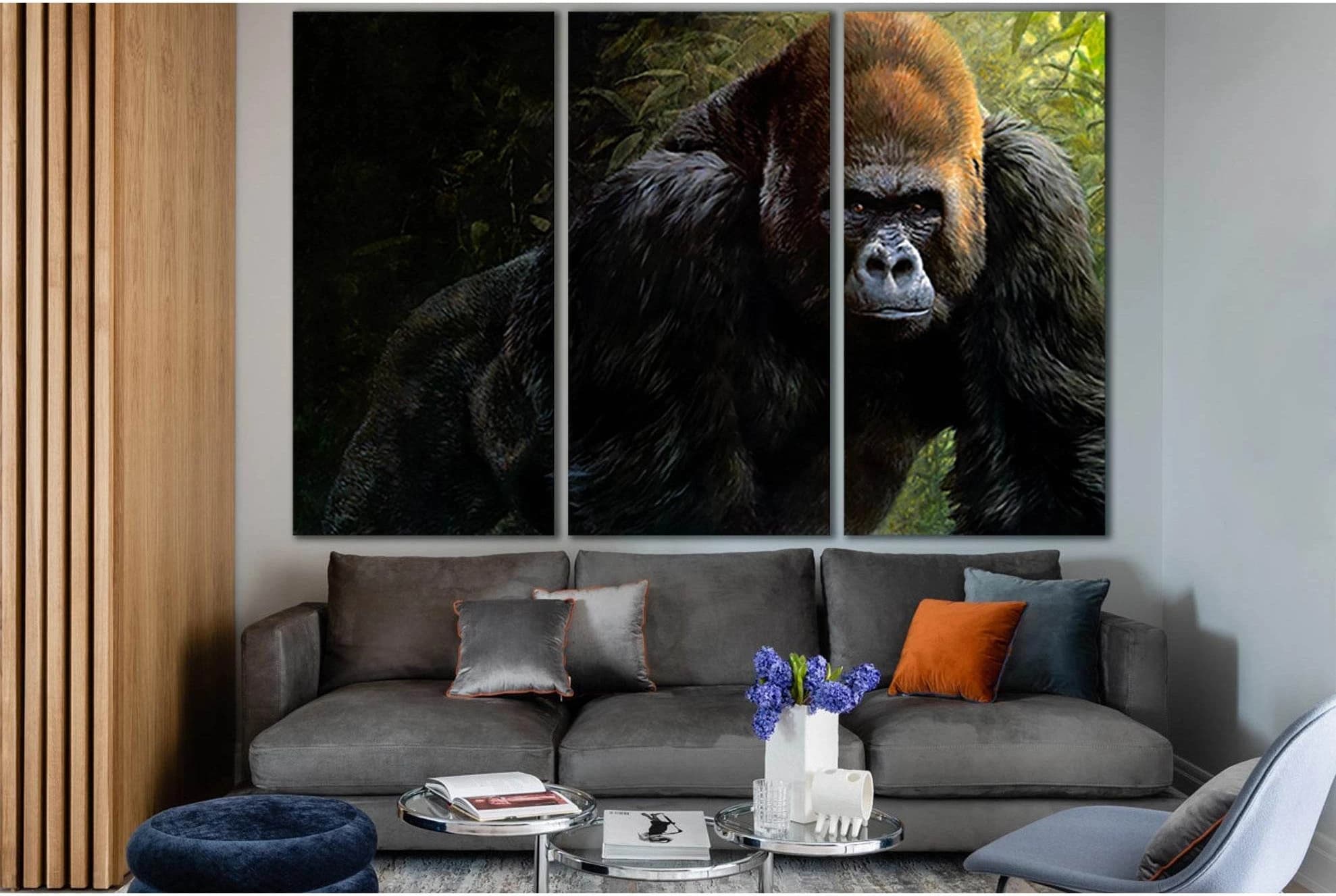 Gorilla Close Up №SL1508 Ready to Hang Canvas PrintCanvas art arrives ready to hang, with hanging accessories included and no additional framing required. Every canvas print is hand-crafted, made on-demand at our workshop and expertly stretched around 100
