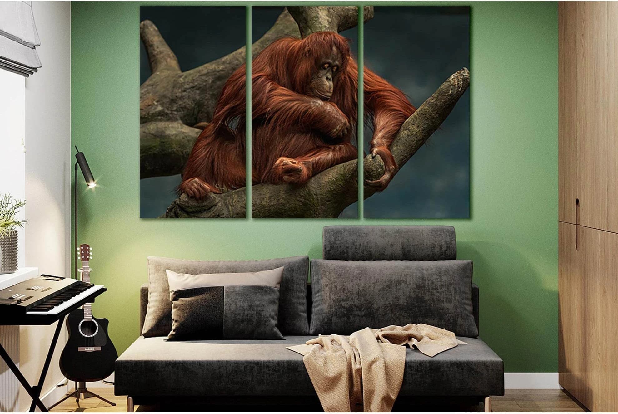 Orangutan On The Tree №SL1515 Ready to Hang Canvas PrintCanvas art arrives ready to hang, with hanging accessories included and no additional framing required. Every canvas print is hand-crafted, made on-demand at our workshop and expertly stretched aroun