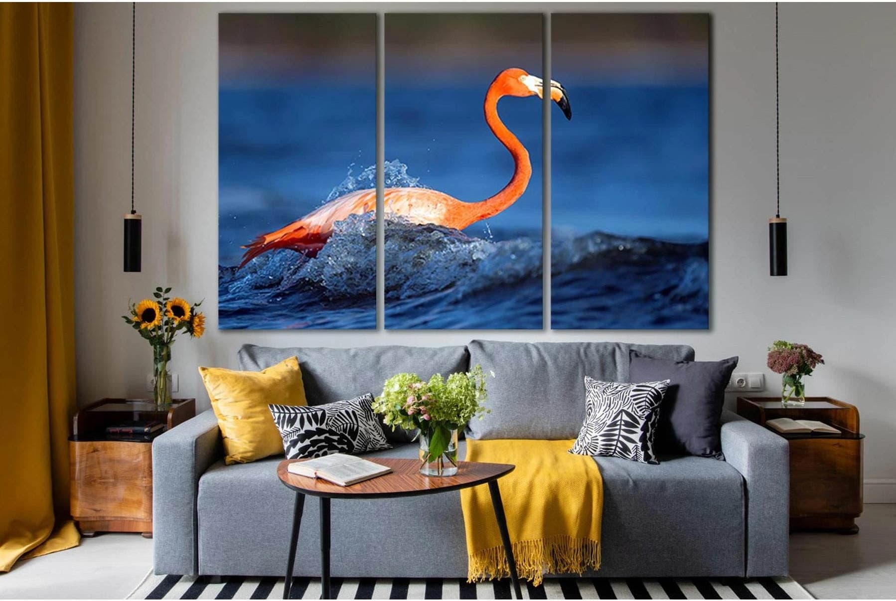Pink Flamingo In Water №SL1523 Ready to Hang Canvas PrintCanvas art arrives ready to hang, with hanging accessories included and no additional framing required. Every canvas print is hand-crafted, made on-demand at our workshop and expertly stretched arou