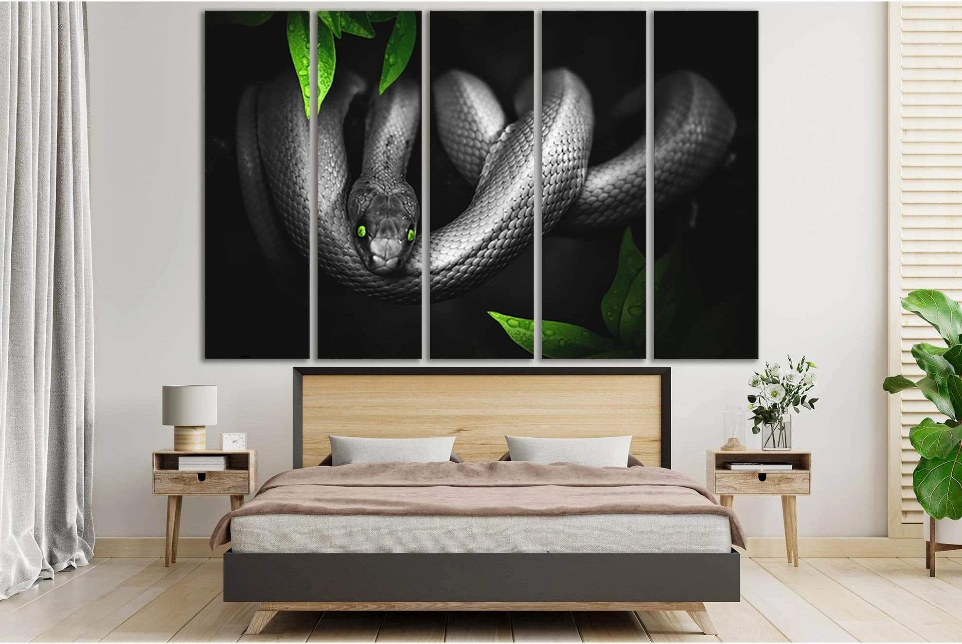 Snake With Green Eyes №SL1504 Ready to Hang Canvas PrintCanvas art arrives ready to hang, with hanging accessories included and no additional framing required. Every canvas print is hand-crafted, made on-demand at our workshop and expertly stretched aroun