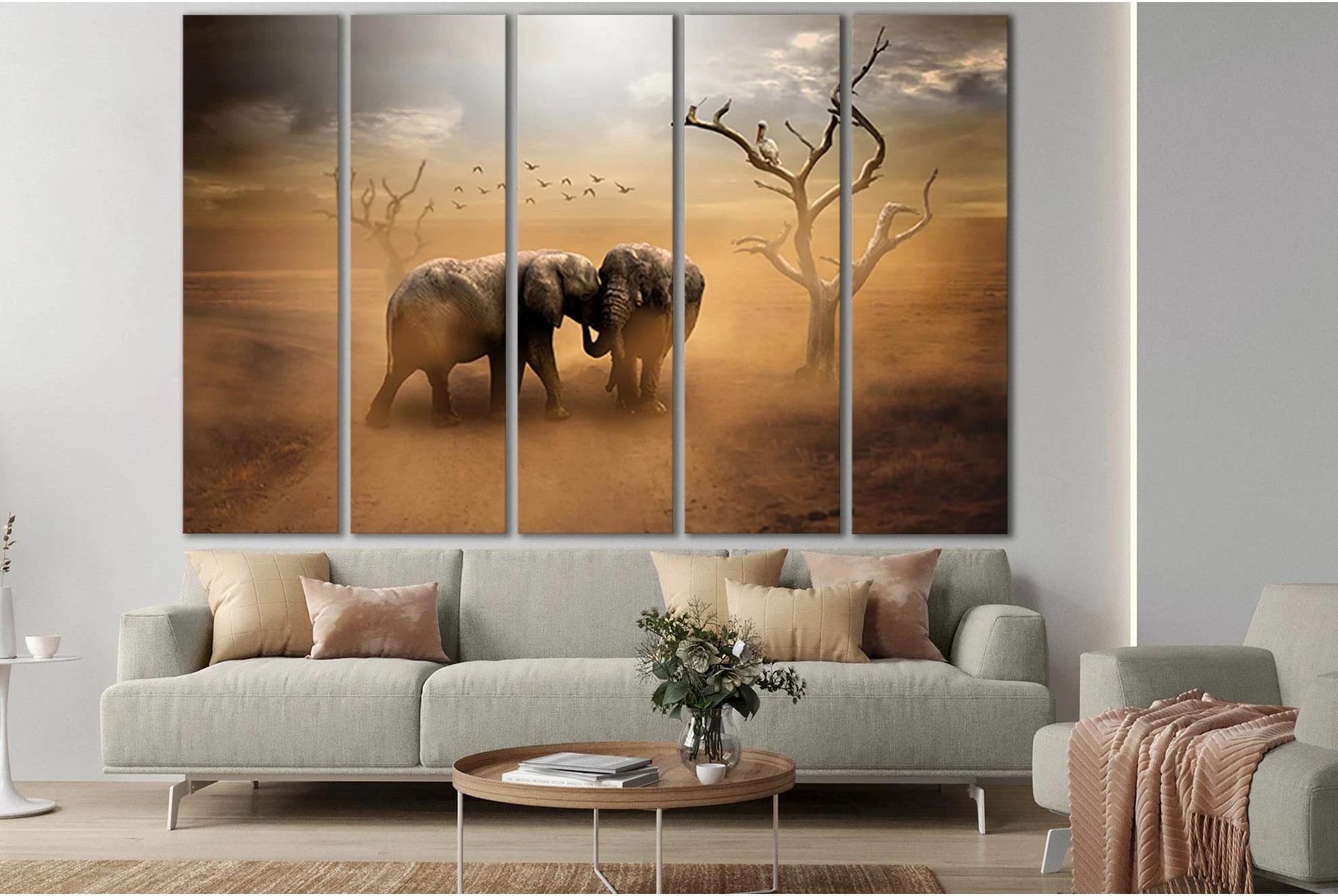 Two Big Elephants №SL1509 Ready to Hang Canvas PrintCanvas art arrives ready to hang, with hanging accessories included and no additional framing required. Every canvas print is hand-crafted, made on-demand at our workshop and expertly stretched around 10