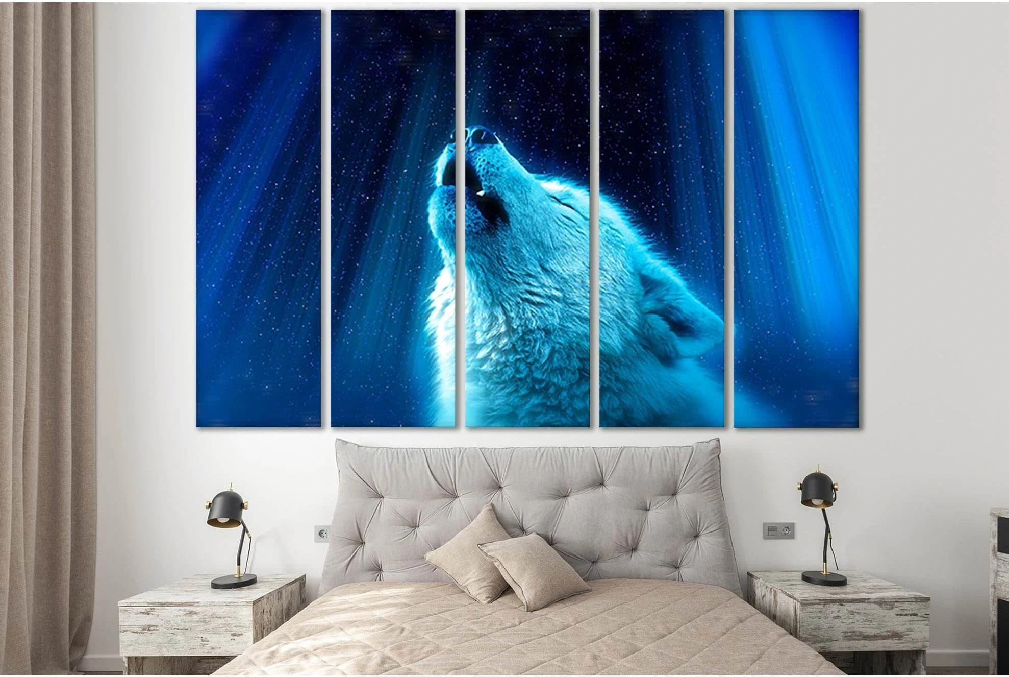 Howl Of The White Wolf №SL1521 Ready to Hang Canvas PrintCanvas art arrives ready to hang, with hanging accessories included and no additional framing required. Every canvas print is hand-crafted, made on-demand at our workshop and expertly stretched arou