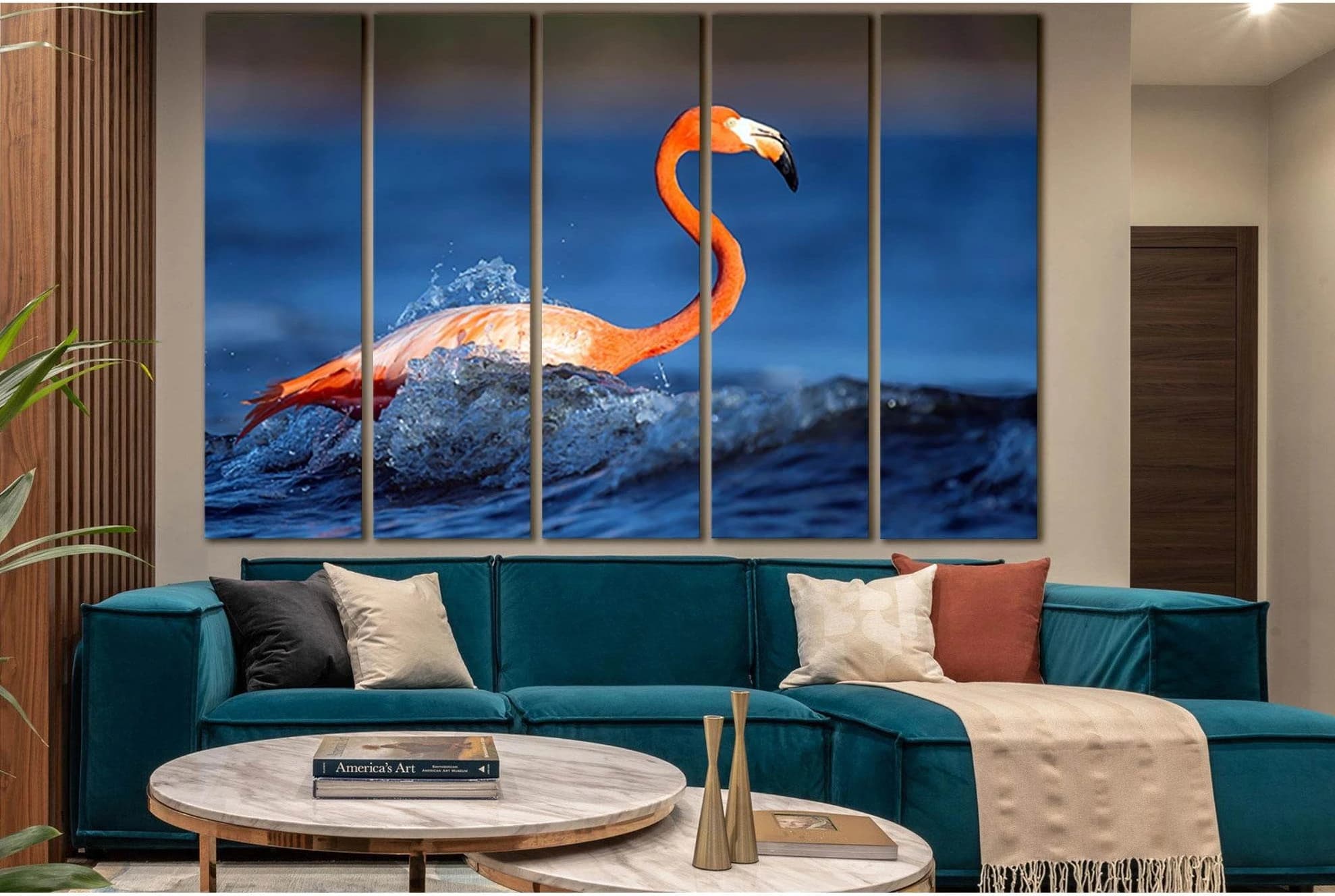 Pink Flamingo In Water №SL1523 Ready to Hang Canvas PrintCanvas art arrives ready to hang, with hanging accessories included and no additional framing required. Every canvas print is hand-crafted, made on-demand at our workshop and expertly stretched arou