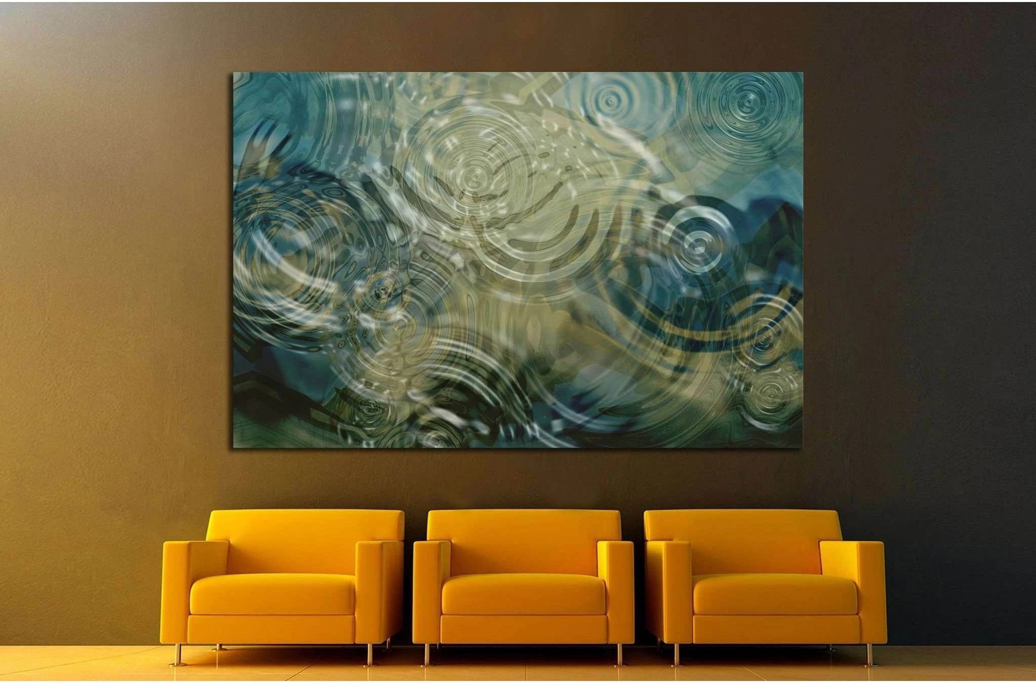 A beautiful close up of ripples on a pond №1397 Ready to Hang Canvas Print - Zellart Canvas Prints ALL_Products, s-1397