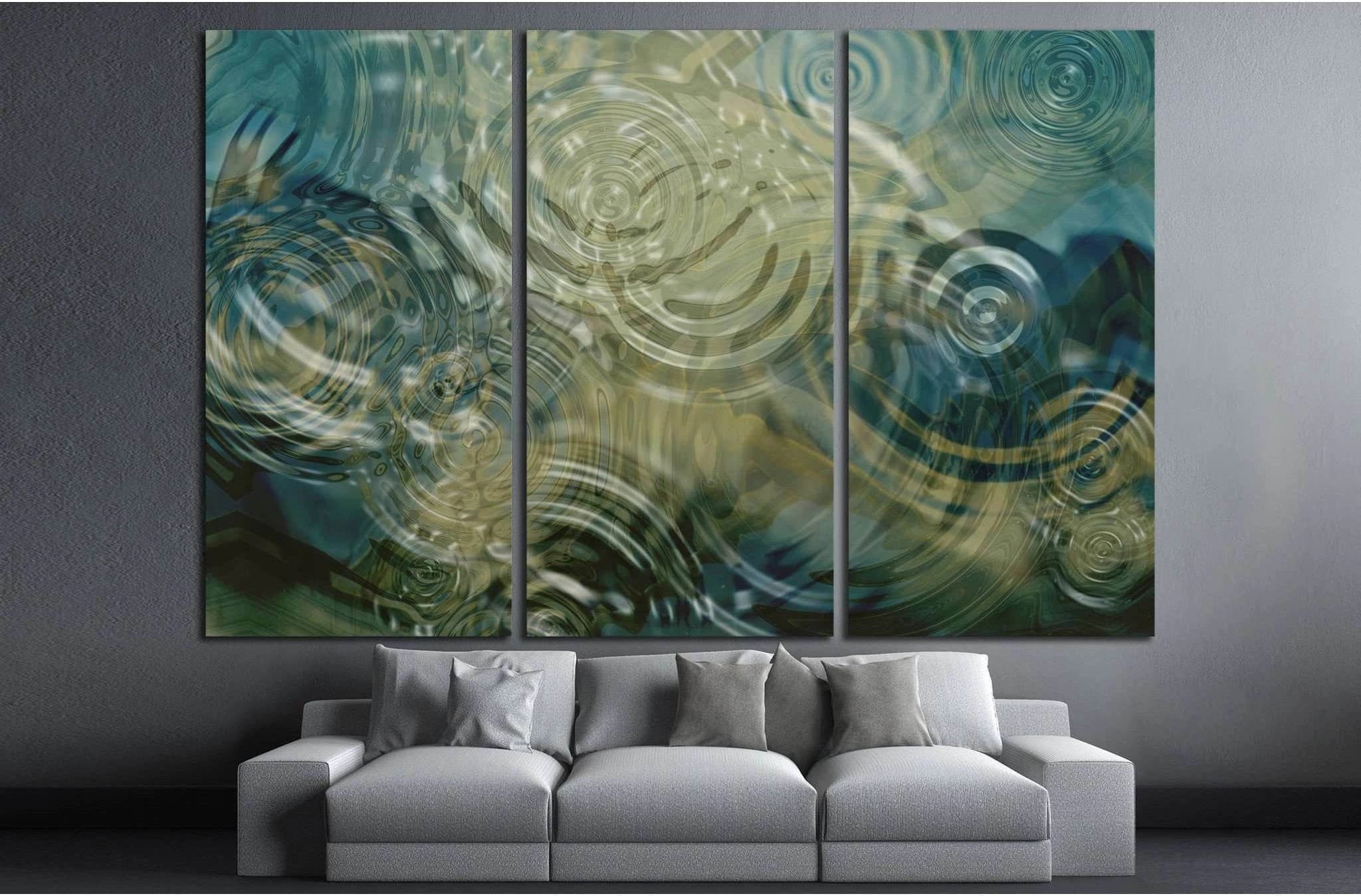 A beautiful close up of ripples on a pond №1397 Ready to Hang Canvas Print - Zellart Canvas Prints ALL_Products, s-1397