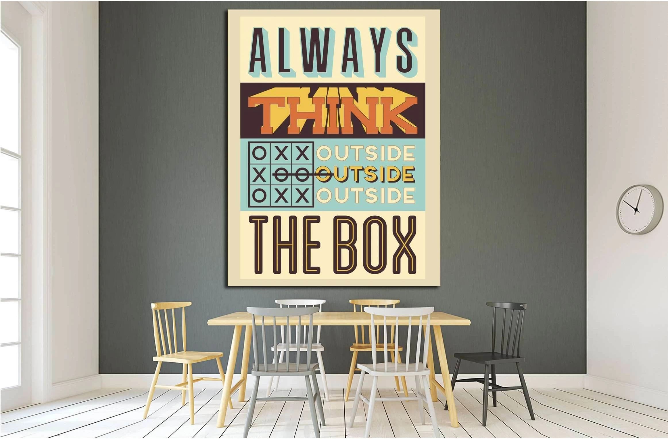always think №4546 Ready to Hang Canvas Print - Zellart Canvas Prints ALL_Products, s-4546