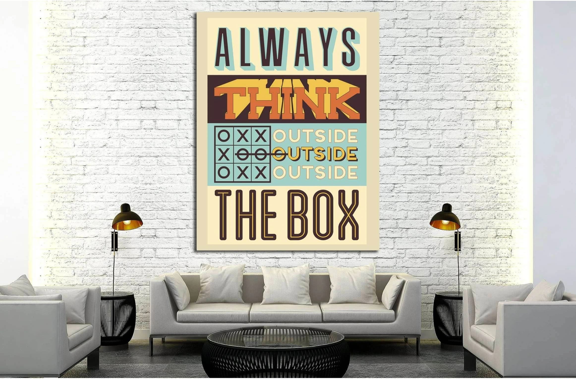 always think №4546 Ready to Hang Canvas Print - Zellart Canvas Prints ALL_Products, s-4546