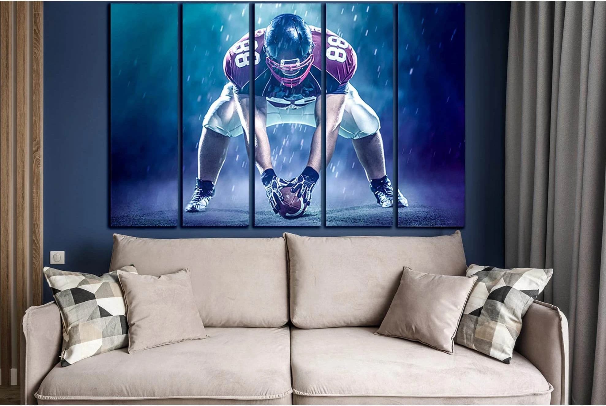 American Football Game Moment №SL916 Ready to Hang Canvas Print - Zellart Canvas Prints 0new, ALL_Products, Sports & Motivation