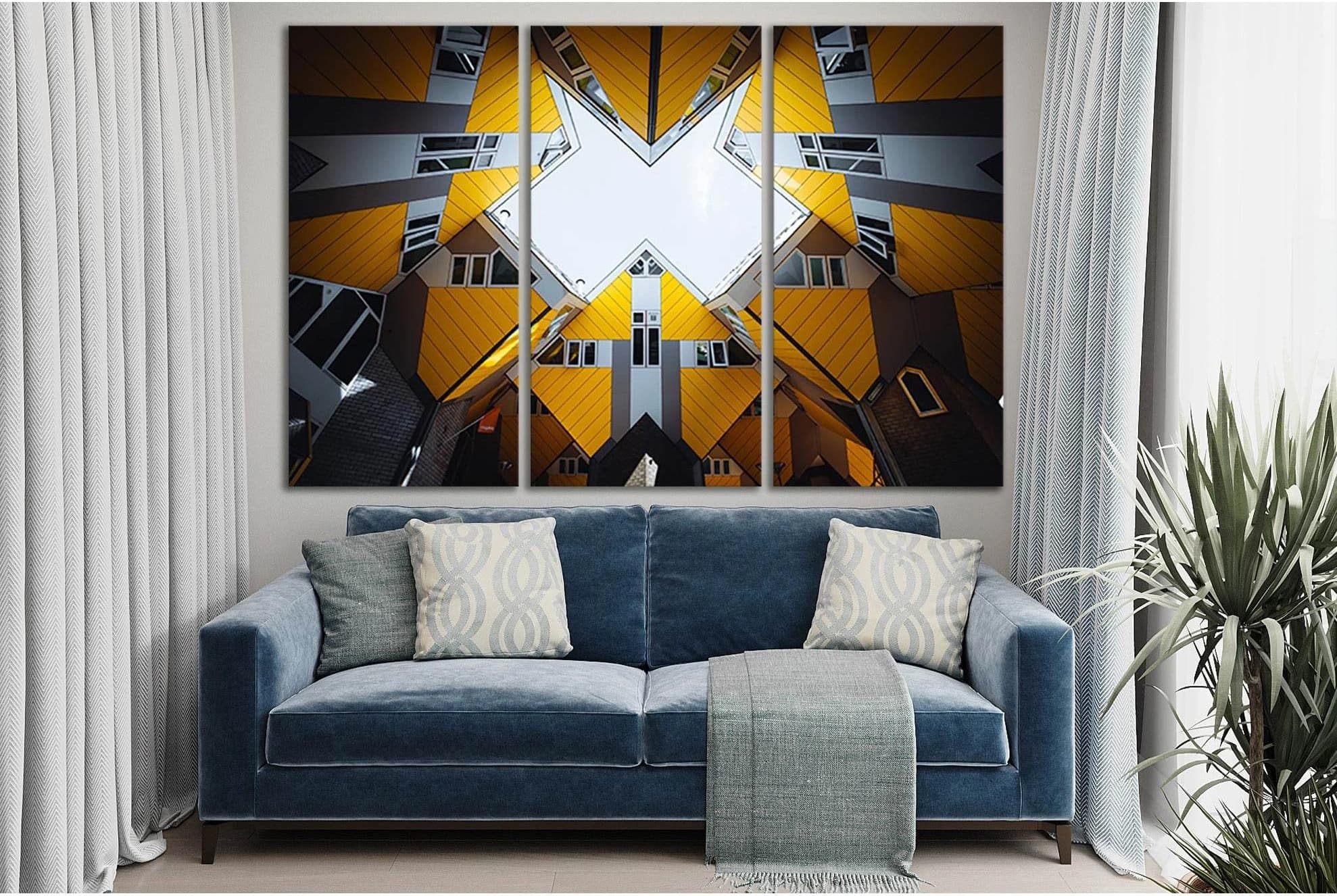 Architecture Building Abstract №SL1417 Ready to Hang Canvas Print - Zellart Canvas Prints 0new, ALL_Products, Architecture