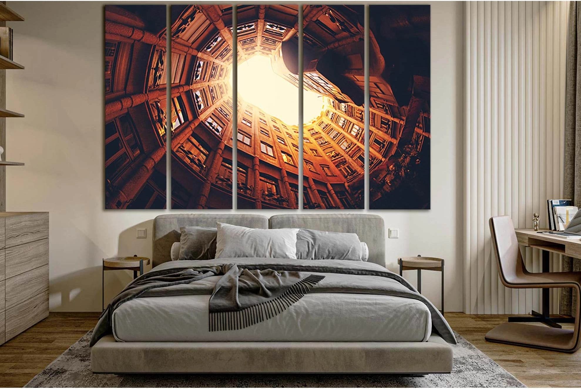 Architecture Of Casa Mila House №SL1382 Ready to Hang Canvas Print - Zellart Canvas Prints 0new, ALL_Products, Architecture
