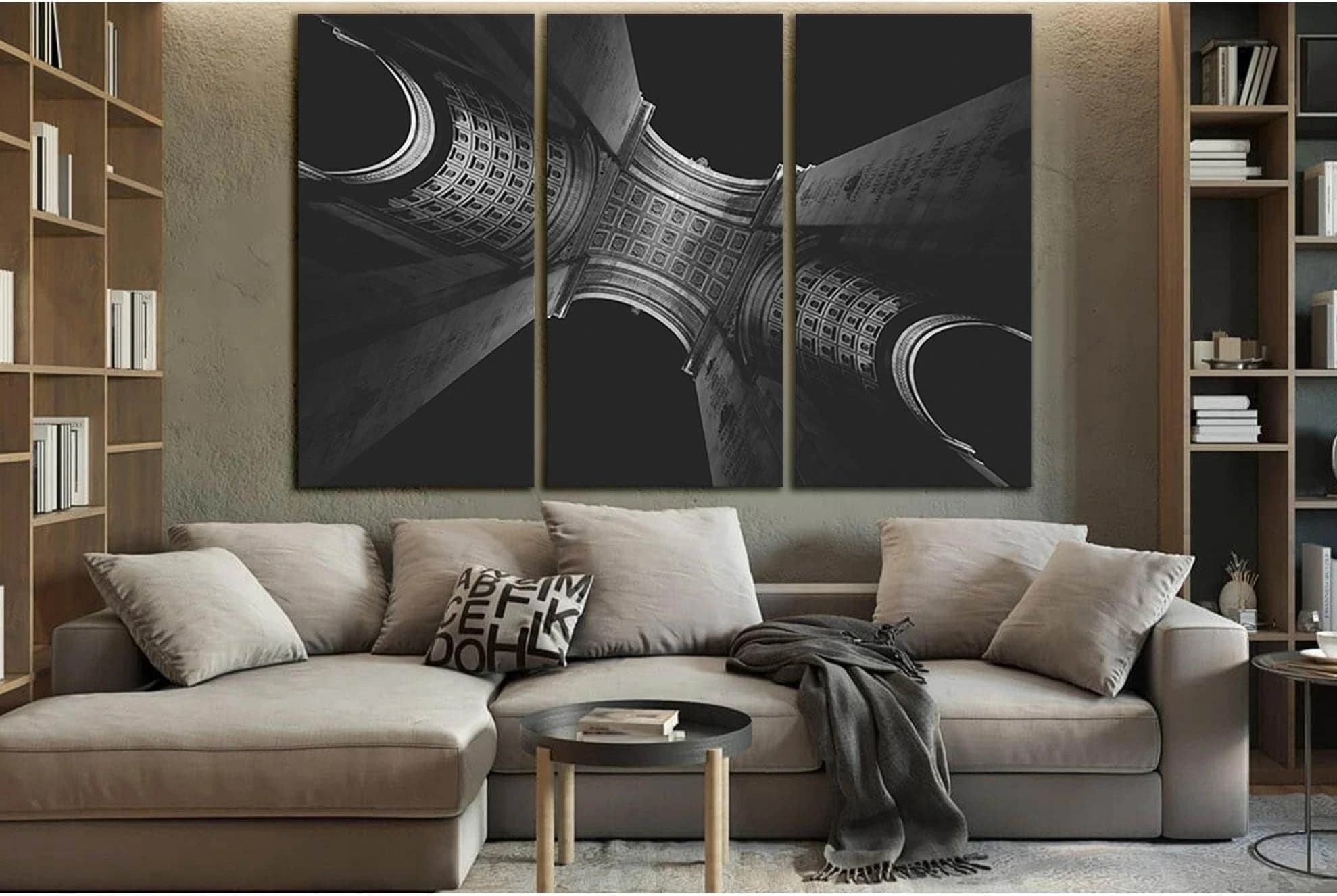 Architecture Of The Arc De Triomphe №SL1383 Ready to Hang Canvas Print - Zellart Canvas Prints 0new, ALL_Products, Architecture