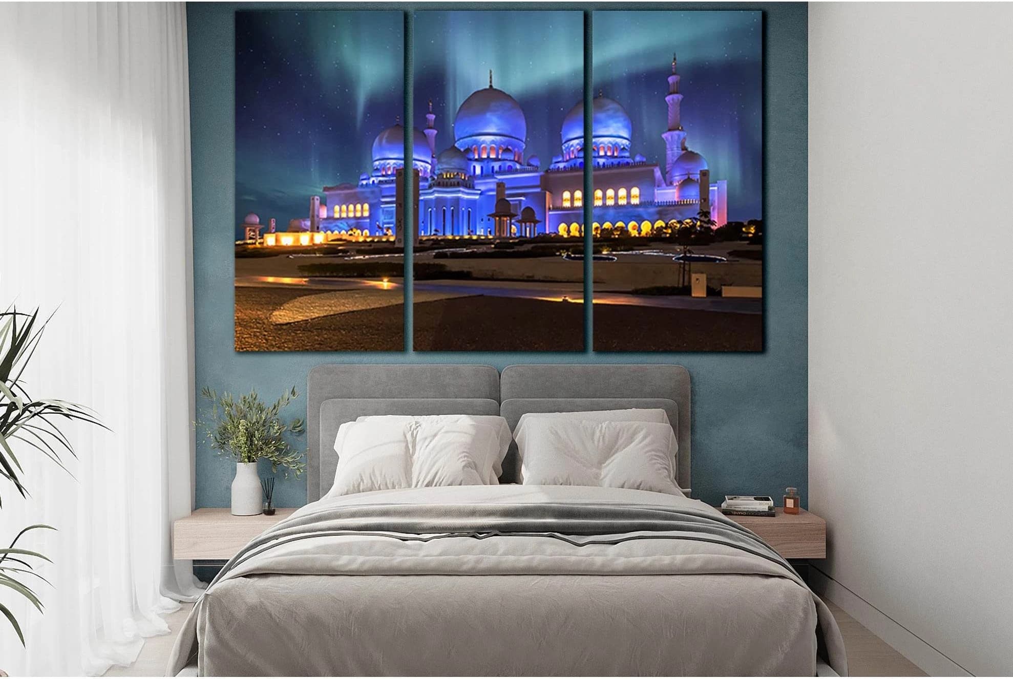 Architecture Sheikh Zayed Grand Mosque №SL1375 Ready to Hang Canvas Print - Zellart Canvas Prints 0new, ALL_Products, Architecture
