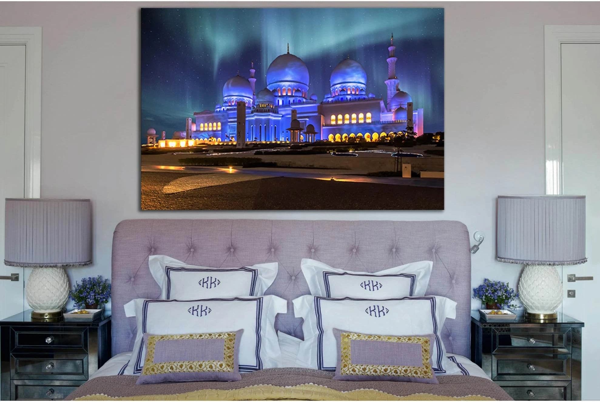 Architecture Sheikh Zayed Grand Mosque №SL1375 Ready to Hang Canvas Print - Zellart Canvas Prints 0new, ALL_Products, Architecture