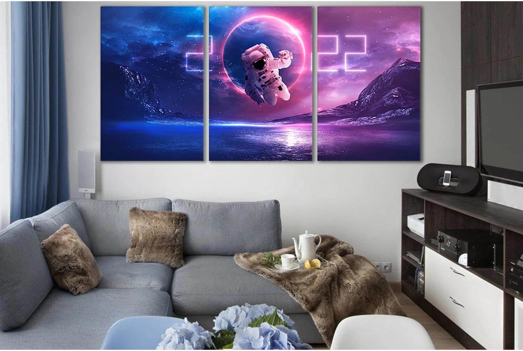 Astronaut 2022 Space №SL1221 Ready to Hang Canvas Print - Zellart Canvas Prints 0new, ALL_Products, Fantasy And Sci Fi Wall Art