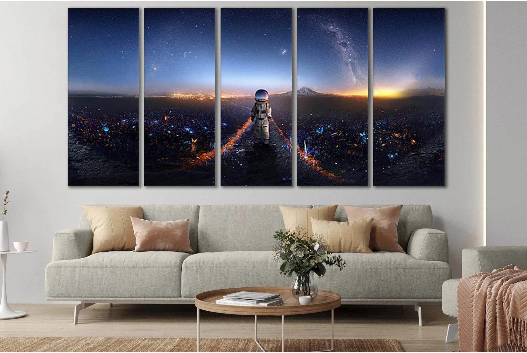 Astronaut On Another Planet №SL413 Ready to Hang Canvas Print - Zellart Canvas Prints 0new, ALL_Products, Astronomy & Space Canvas Wall Art