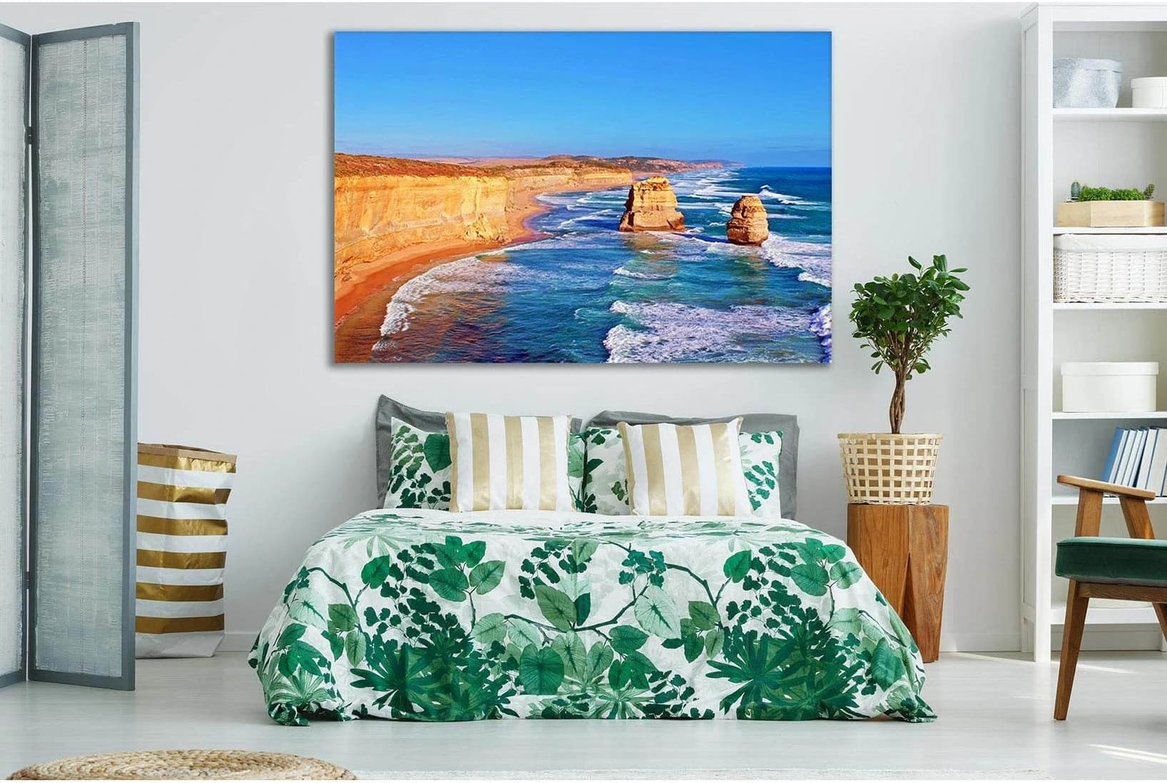 Australia Great Ocean Road Beach №SL197 Ready to Hang Canvas Print - Zellart Canvas Prints 0new, ALL_Products, Beach Ocean & Waves