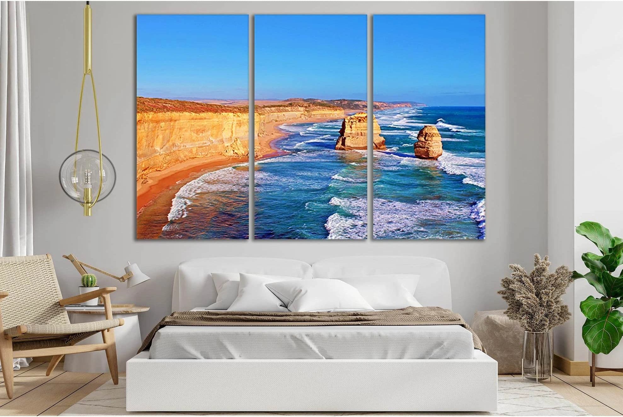 Australia Great Ocean Road Beach №SL197 Ready to Hang Canvas Print - Zellart Canvas Prints 0new, ALL_Products, Beach Ocean & Waves