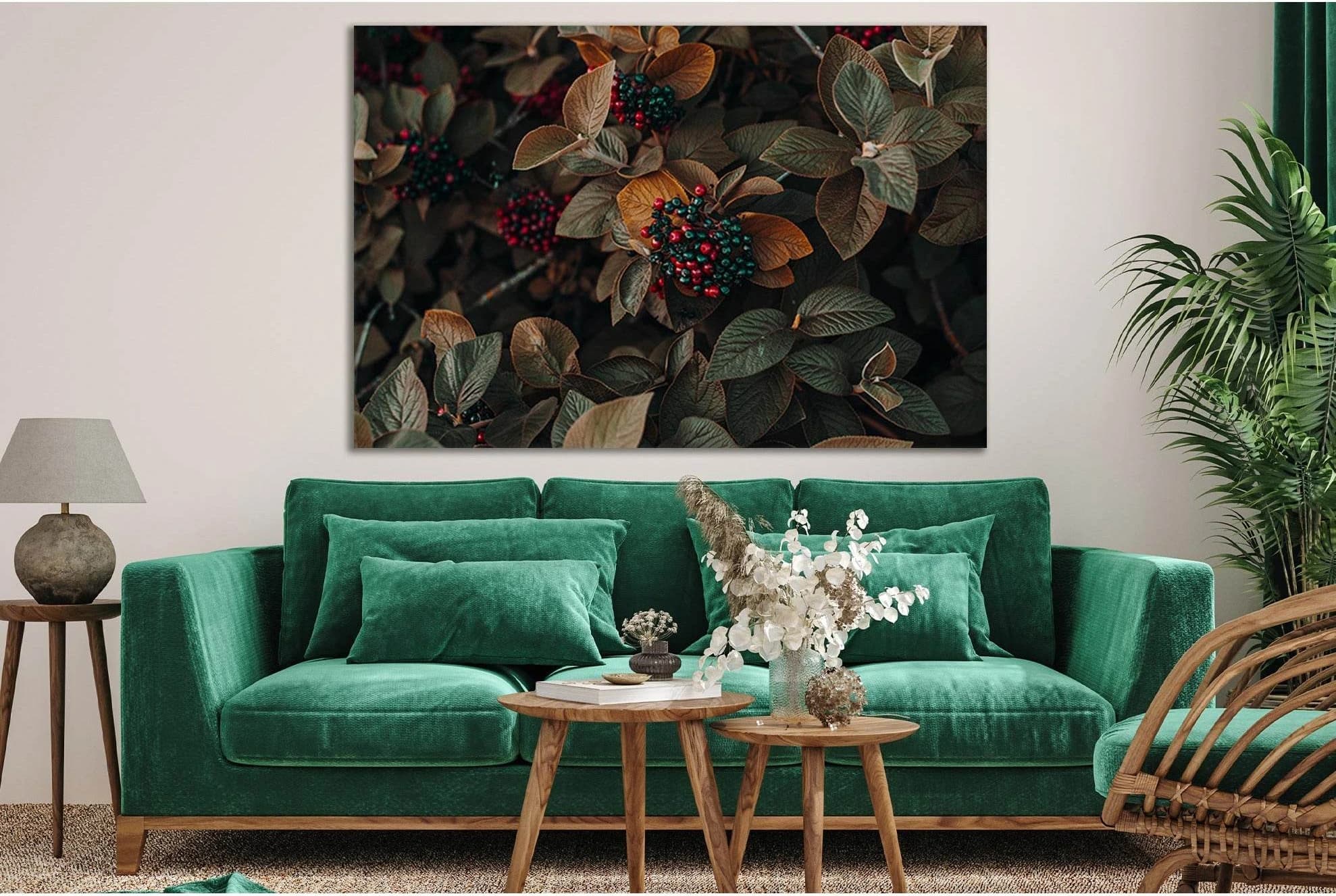 Autumn Berries Close №SL632 Ready to Hang Canvas Print - Zellart Canvas Prints 0new, ALL_Products, Autumn Wall Art