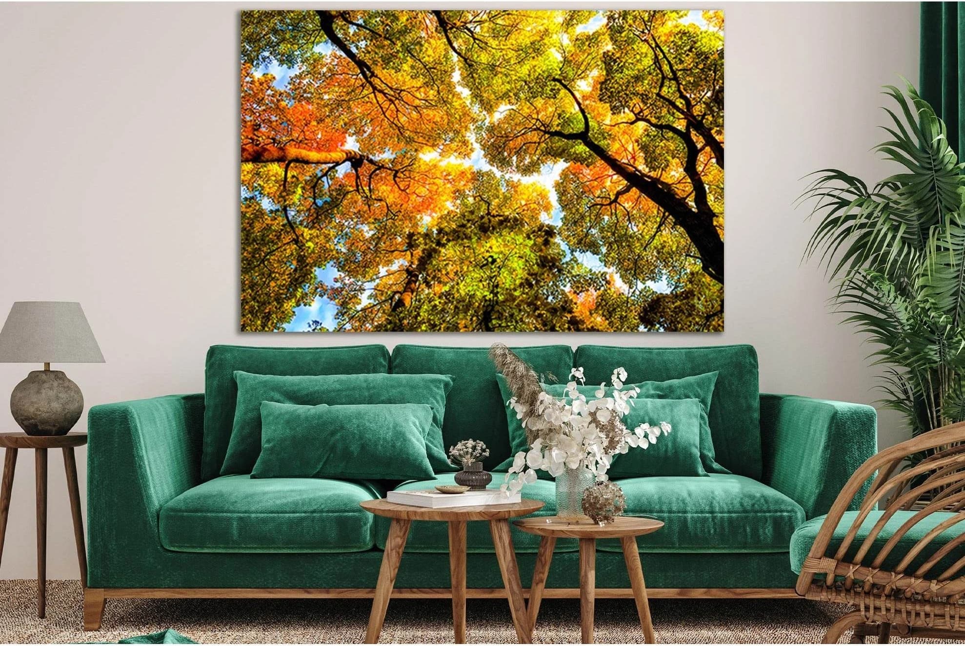 Autumn Forest Trees Background №SL648 Ready to Hang Canvas Print - Zellart Canvas Prints 0new, ALL_Products, Autumn Wall Art
