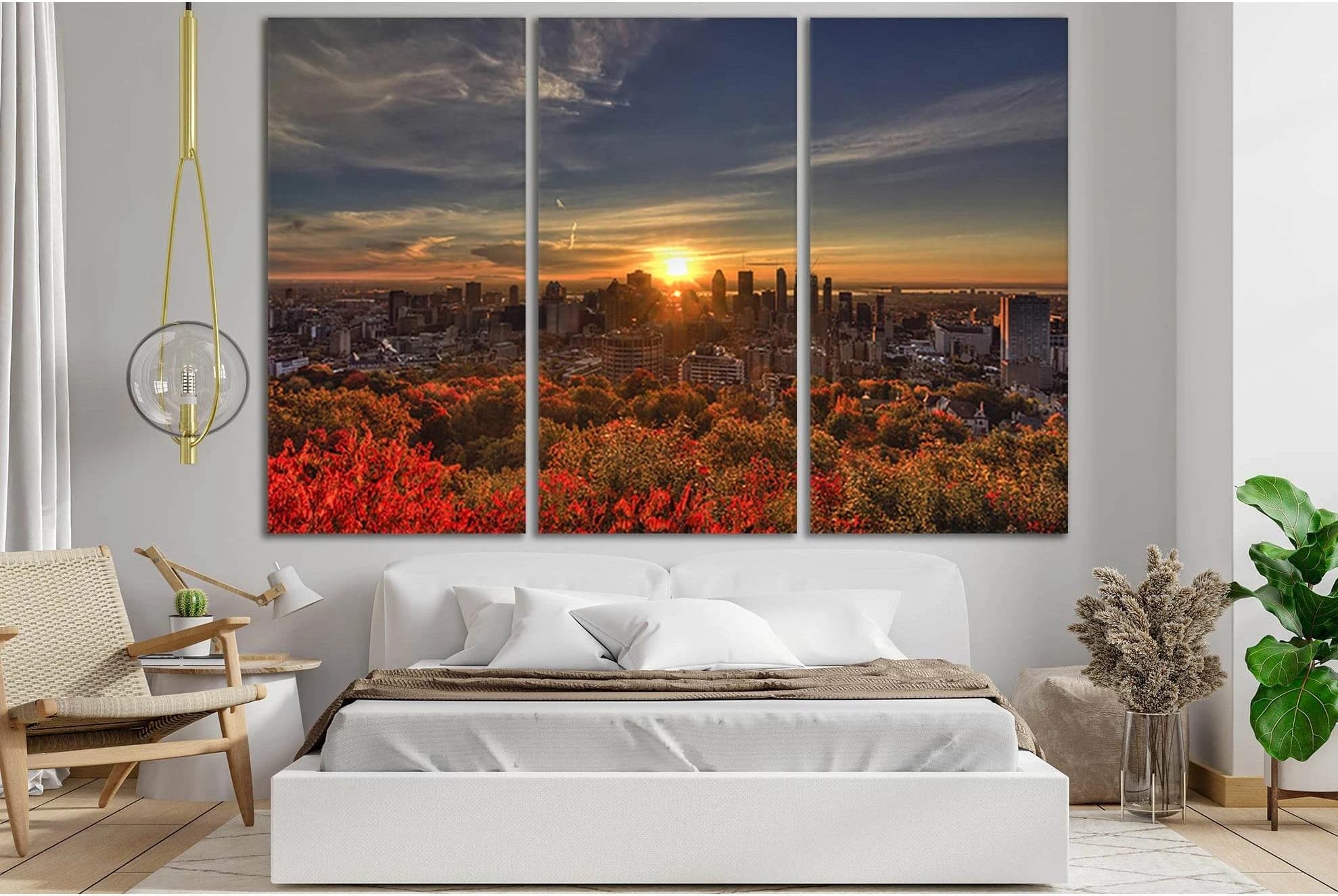Autumn Montreal №SL640 Ready to Hang Canvas Print - Zellart Canvas Prints 0new, ALL_Products, Autumn Wall Art