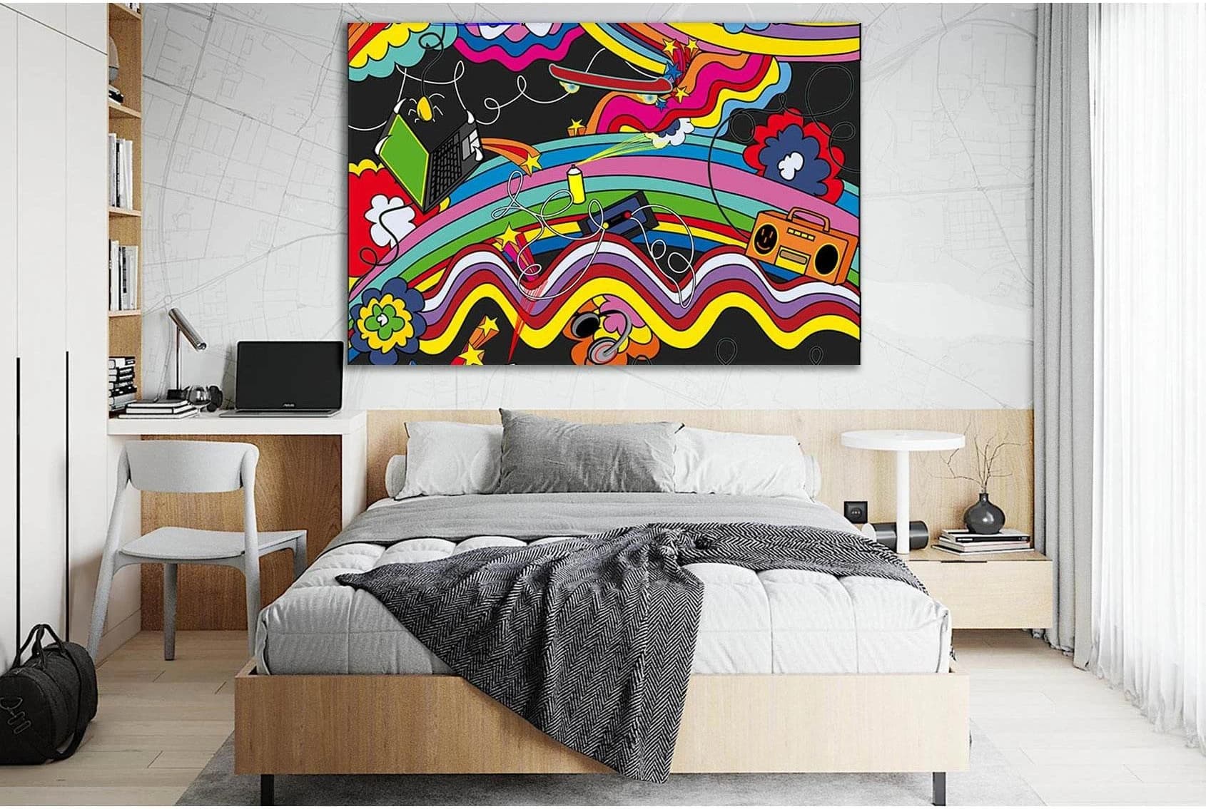 Background In Style Pop Art №SL541 Ready to Hang Canvas Print - Zellart Canvas Prints 0new, ALL_Products, Pop ART