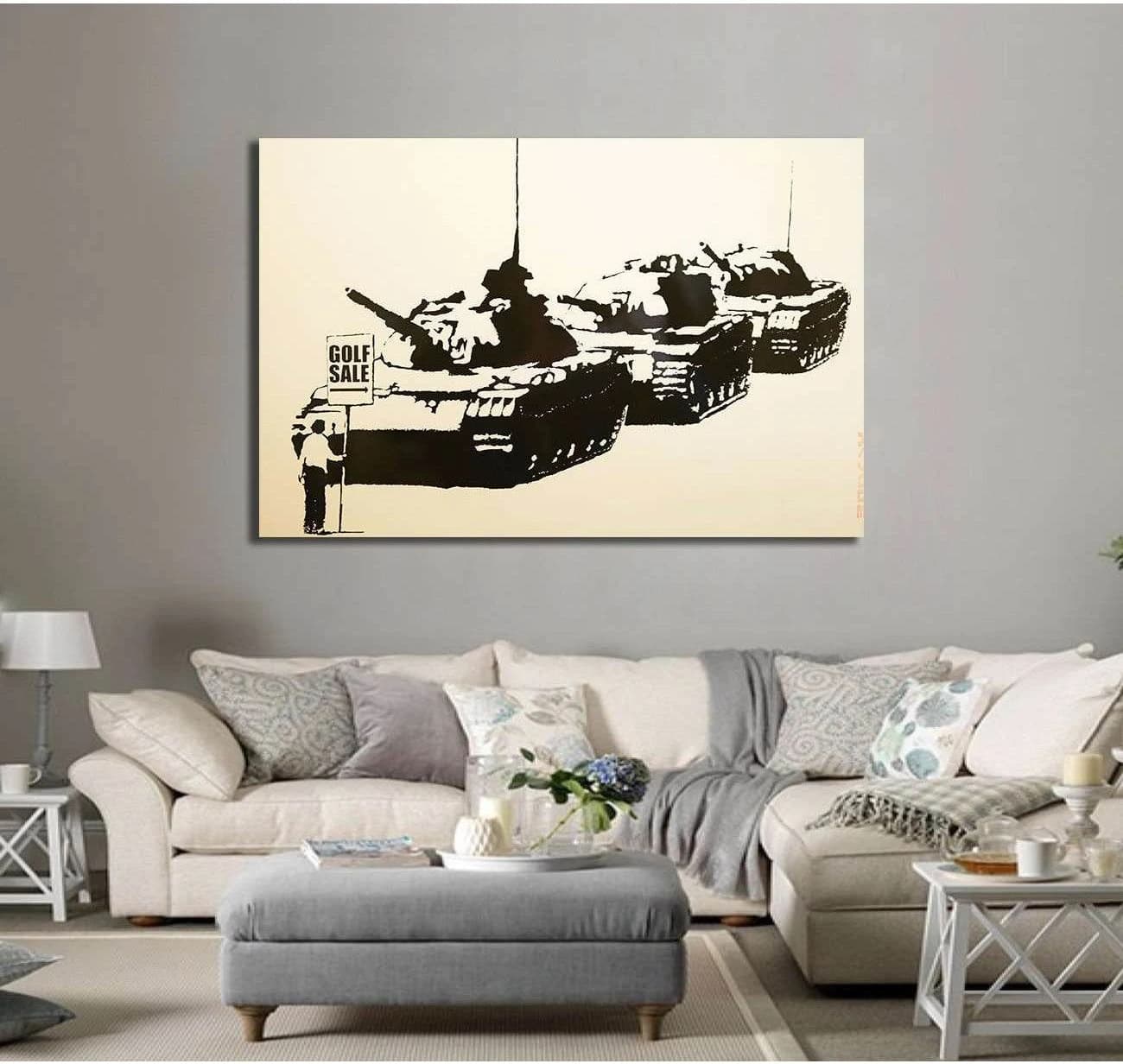 Banksy Golf sale for sale - Canvas print - Zellart Canvas Prints 000Negative, 6022, ALL_Products
