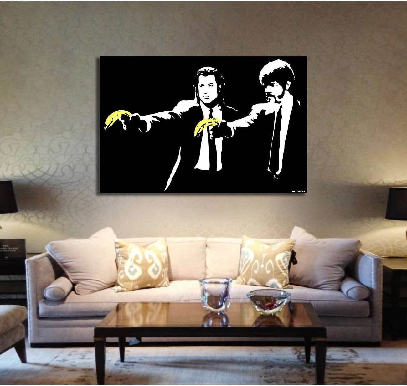 Banksy pulp fiction - Canvas print - Zellart Canvas Prints 000Negative, 6033, ALL_Products