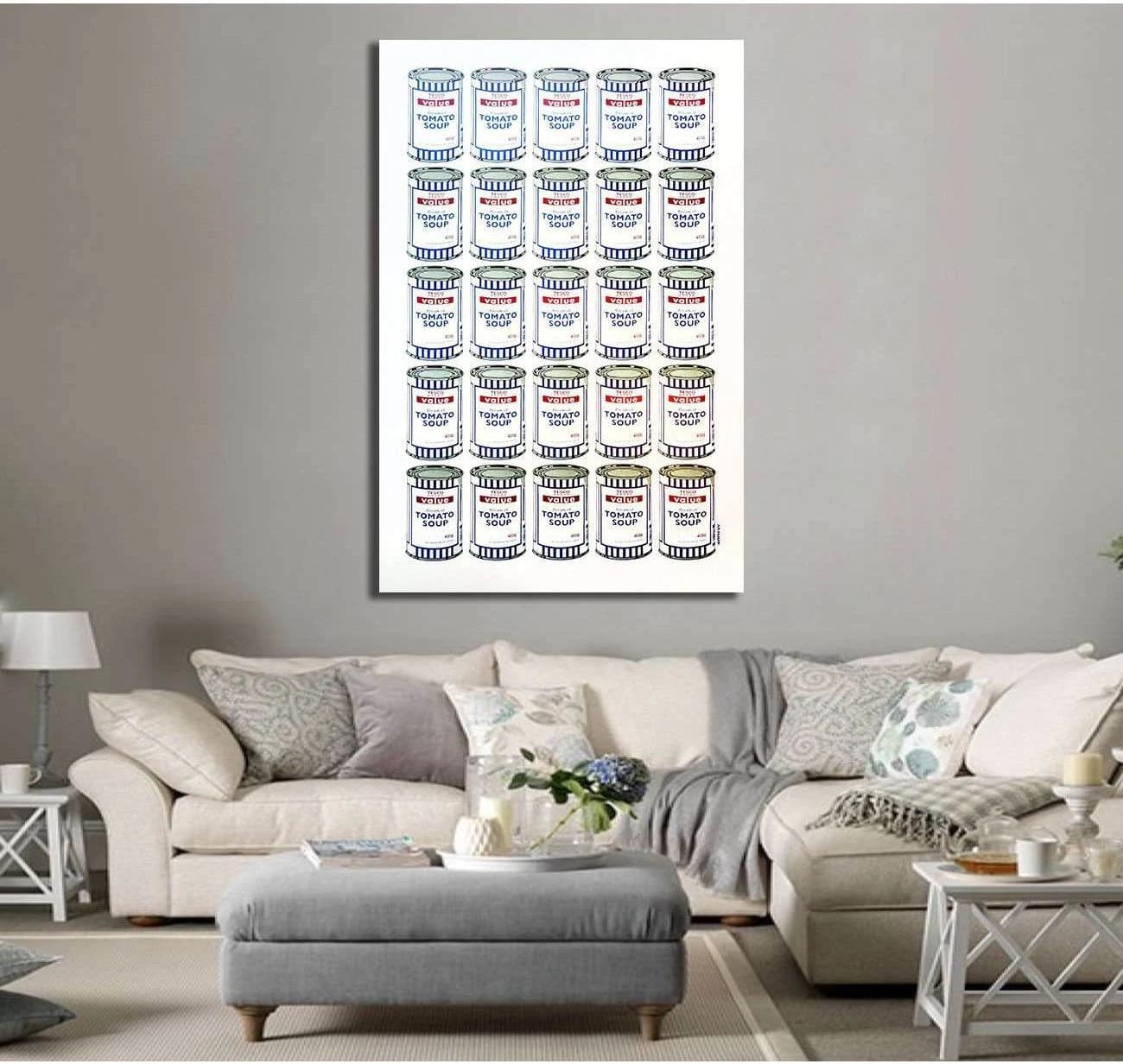 Banksy soup cans - Canvas print - Zellart Canvas Prints 000Negative, 6015, ALL_Products