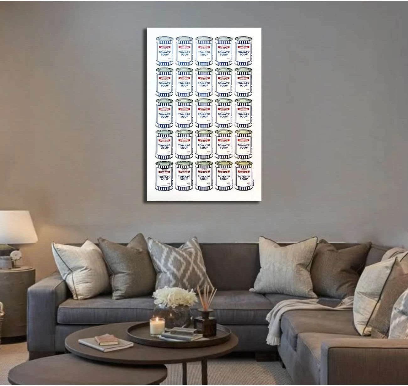 Banksy soup cans - Canvas print - Zellart Canvas Prints 000Negative, 6015, ALL_Products