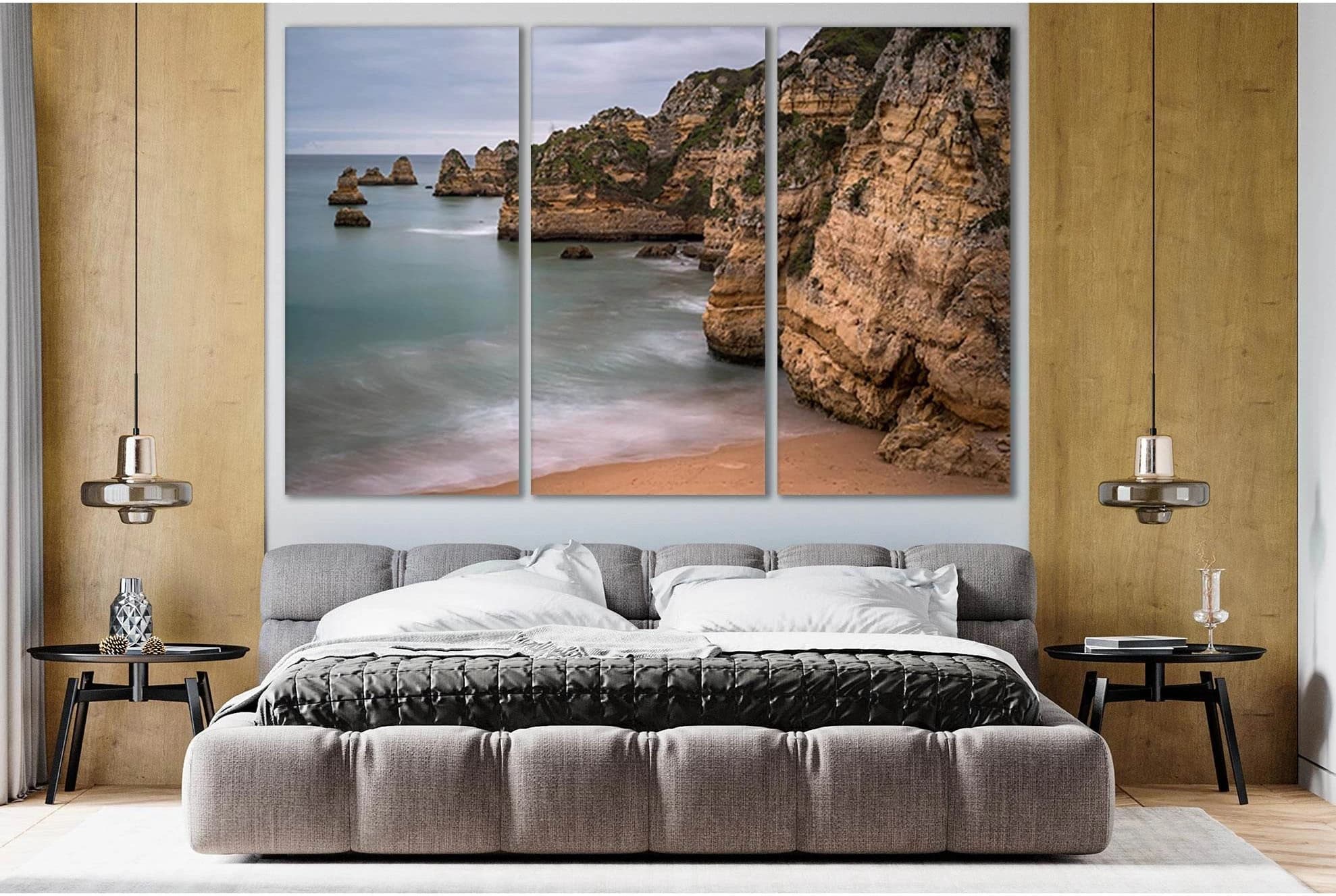 Beach Sea Cliff №SL112 Ready to Hang Canvas Print - Zellart Canvas Prints 0new, ALL_Products, Beach Ocean & Waves