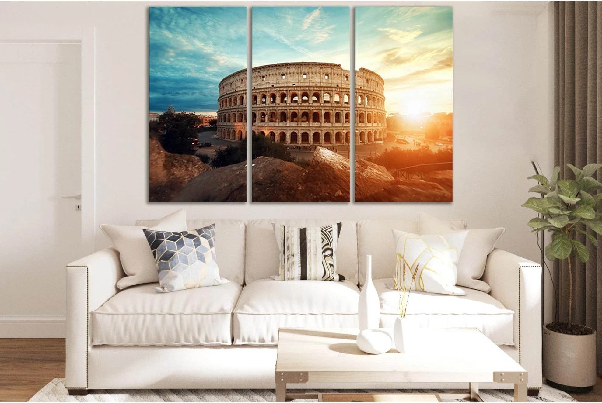 Beautiful Ancient Colosseum №SL1419 Ready to Hang Canvas Print - Zellart Canvas Prints 0new, ALL_Products, Architecture