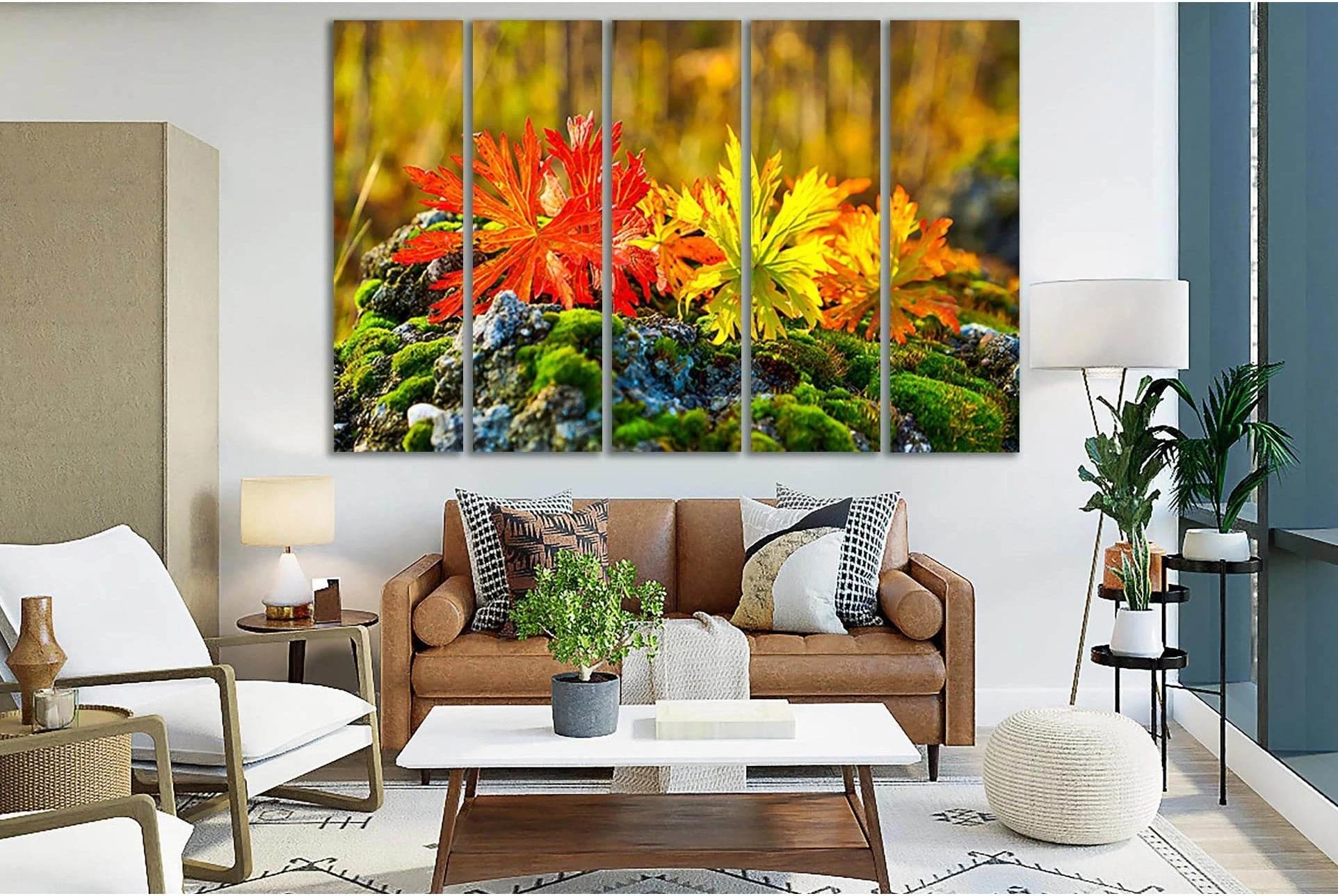 Beautiful Autumn Leaves №SL617 Ready to Hang Canvas Print - Zellart Canvas Prints 0new, ALL_Products, Autumn Wall Art