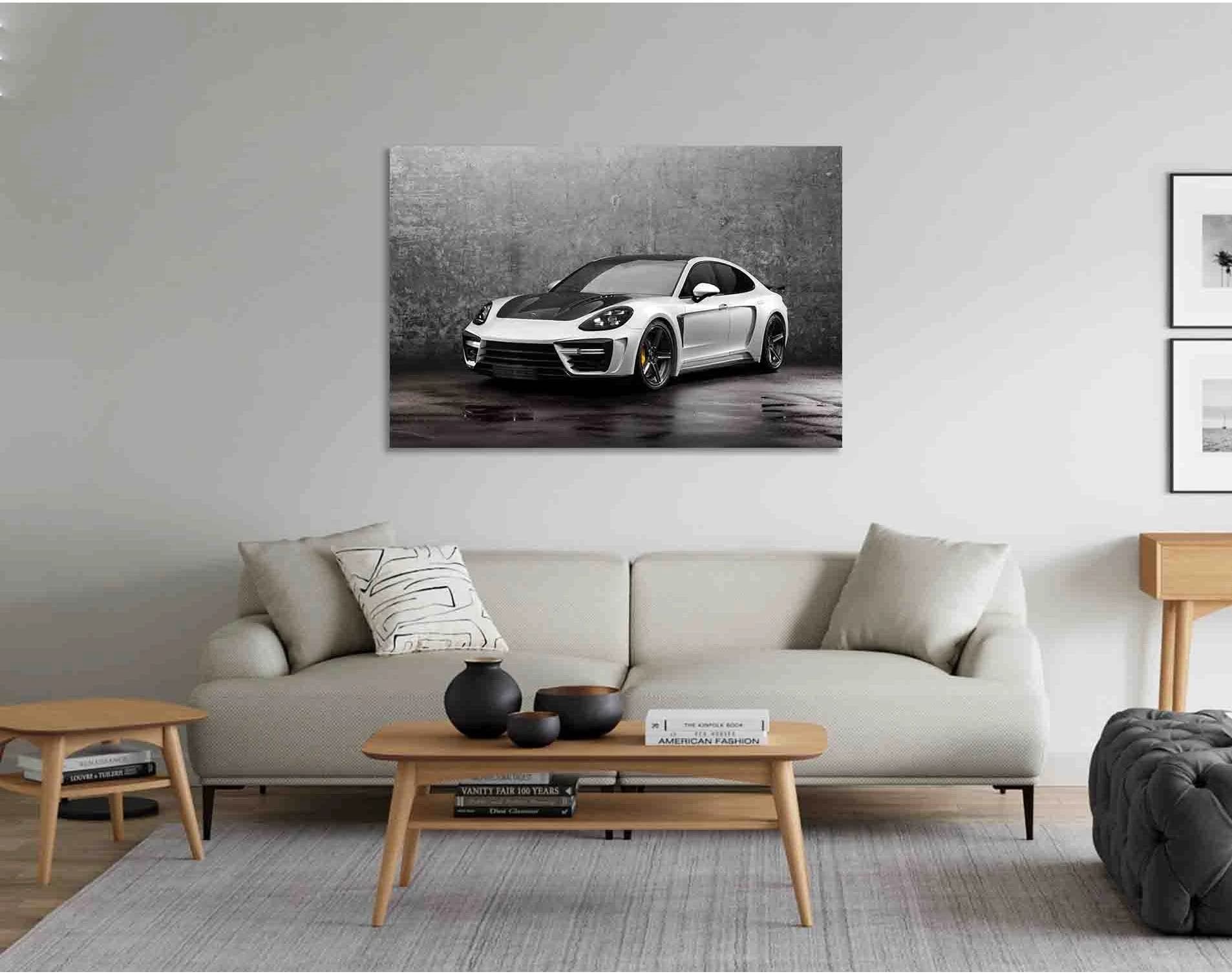Beautiful car №D2810 Ready to Hang Canvas Print - Zellart Canvas Prints 0new, ALL_Products, Black & White Wall Art