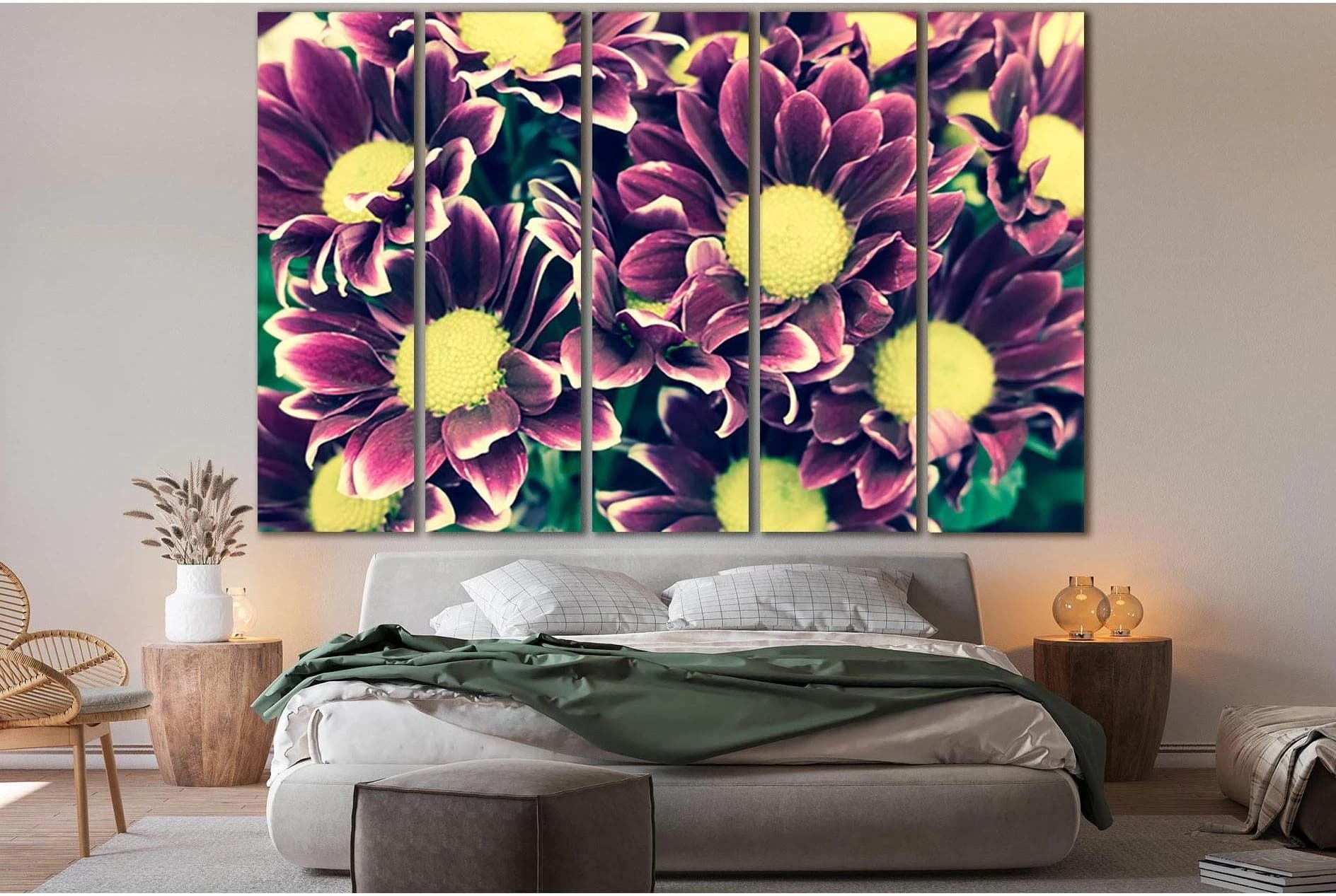 Beautiful Flowers №SL712 Ready to Hang Canvas Print - Zellart Canvas Prints 0new, ALL_Products, Floral & Botanical Wall Art