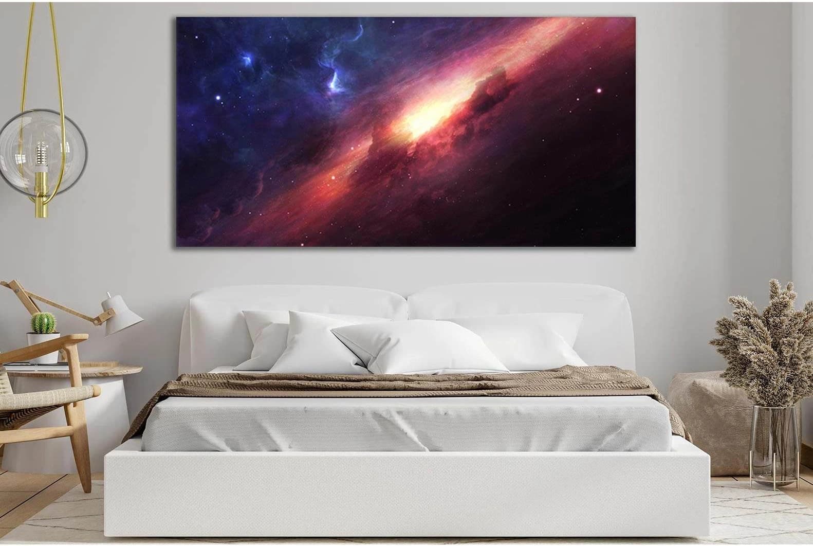 Beautiful Galaxy And Nebula №SL415 Ready to Hang Canvas Print - Zellart Canvas Prints 0new, ALL_Products, Astronomy & Space Canvas Wall Art