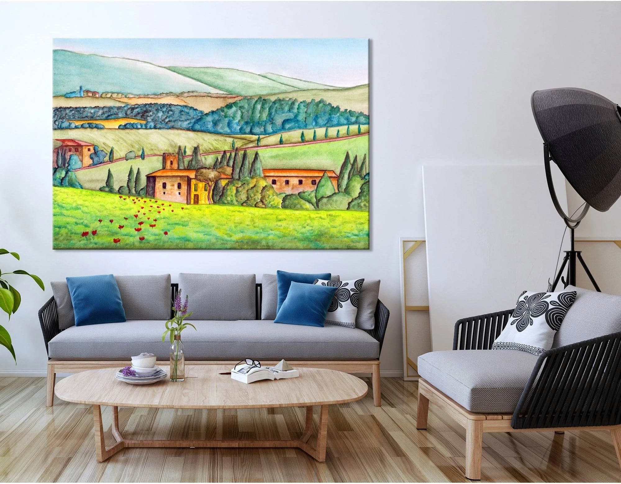Beautiful Italian Country Landscape №04223 Ready to Hang Canvas Print - Zellart Canvas Prints ALL_Products
