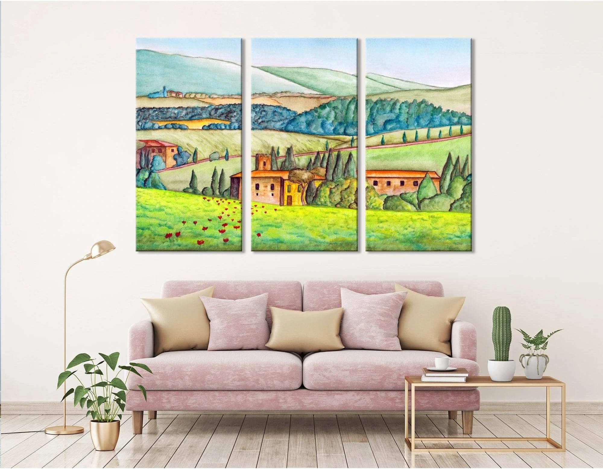Beautiful Italian Country Landscape №04223 Ready to Hang Canvas Print - Zellart Canvas Prints ALL_Products