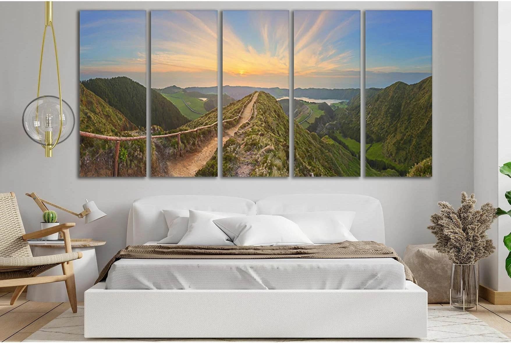 Beautiful Mountain Road №SL278 Ready to Hang Canvas Print - Zellart Canvas Prints 0new, ALL_Products, SUNRISE & SUNSET WALL ART