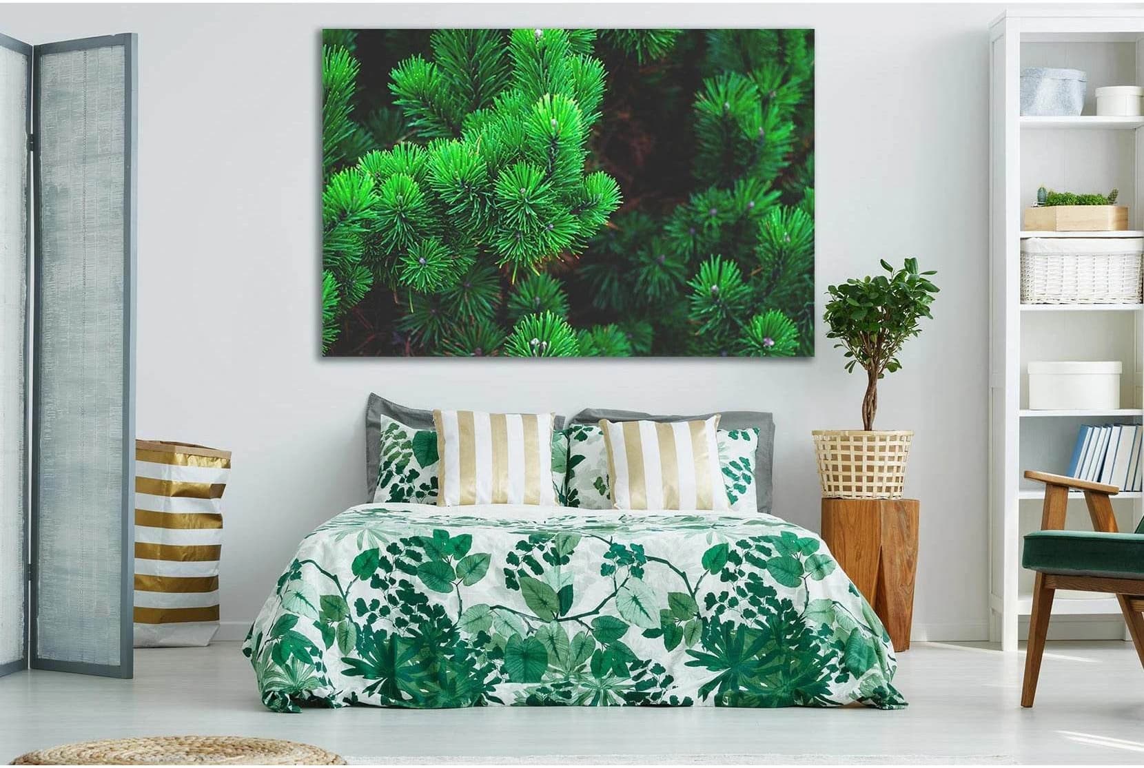 Beautiful Pine Needles №SL512 Ready to Hang Canvas Print - Zellart Canvas Prints 0new, ALL_Products, Trees Wall Art